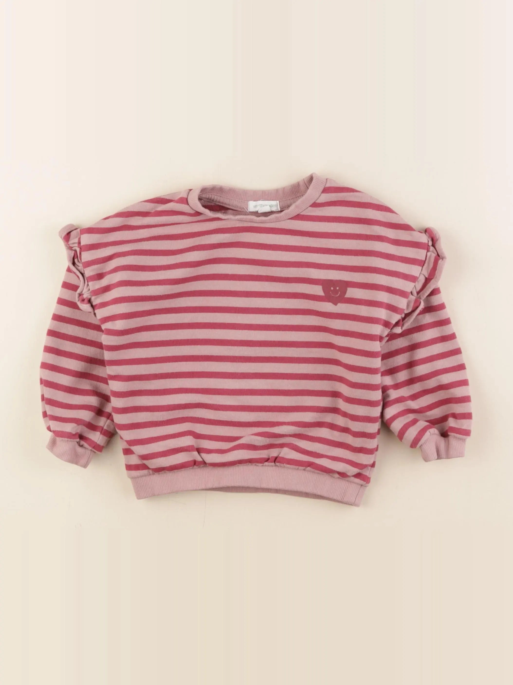 Vertbaudet - sweat rose - 3 ans