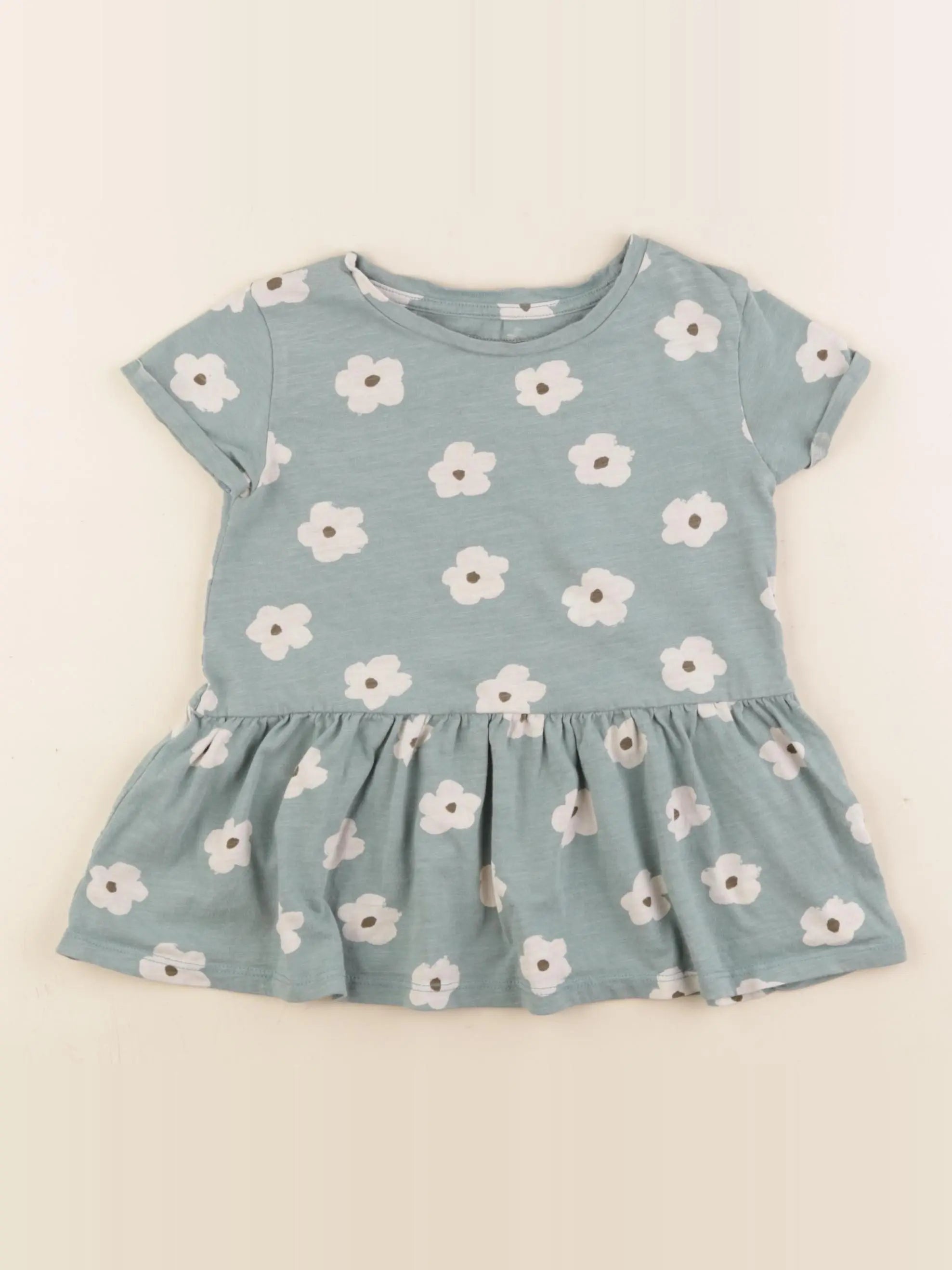 Vertbaudet - robe vert - 2 ans