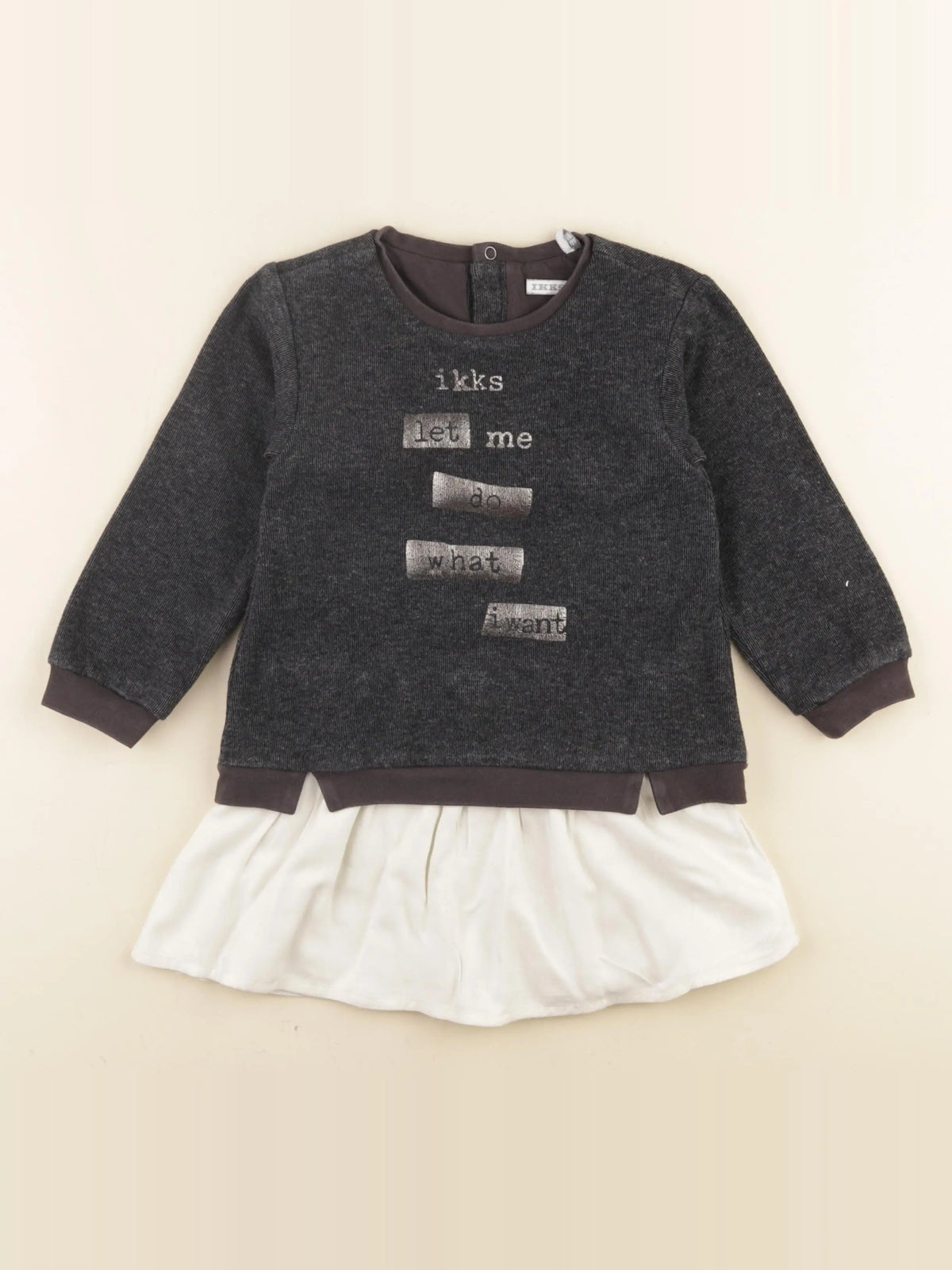 IKKS - robe gris - 3 ans