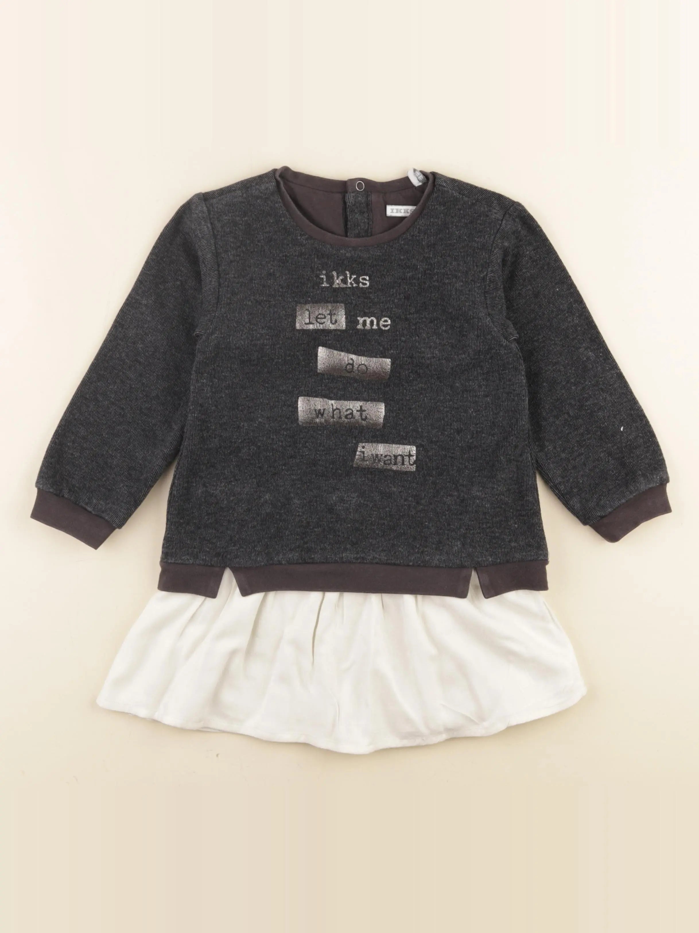 IKKS - robe gris - 3 ans