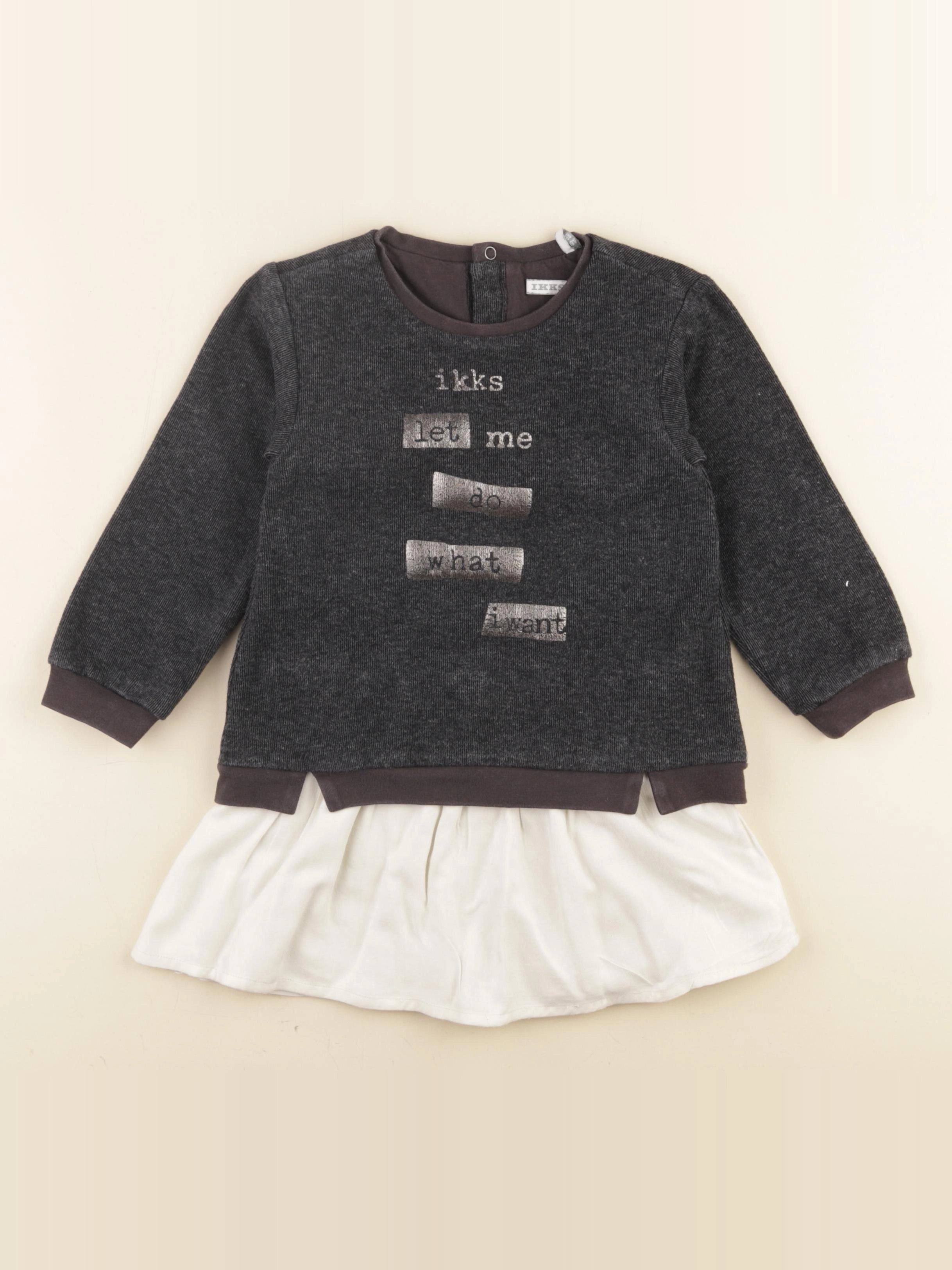 IKKS - robe gris - 3 ans