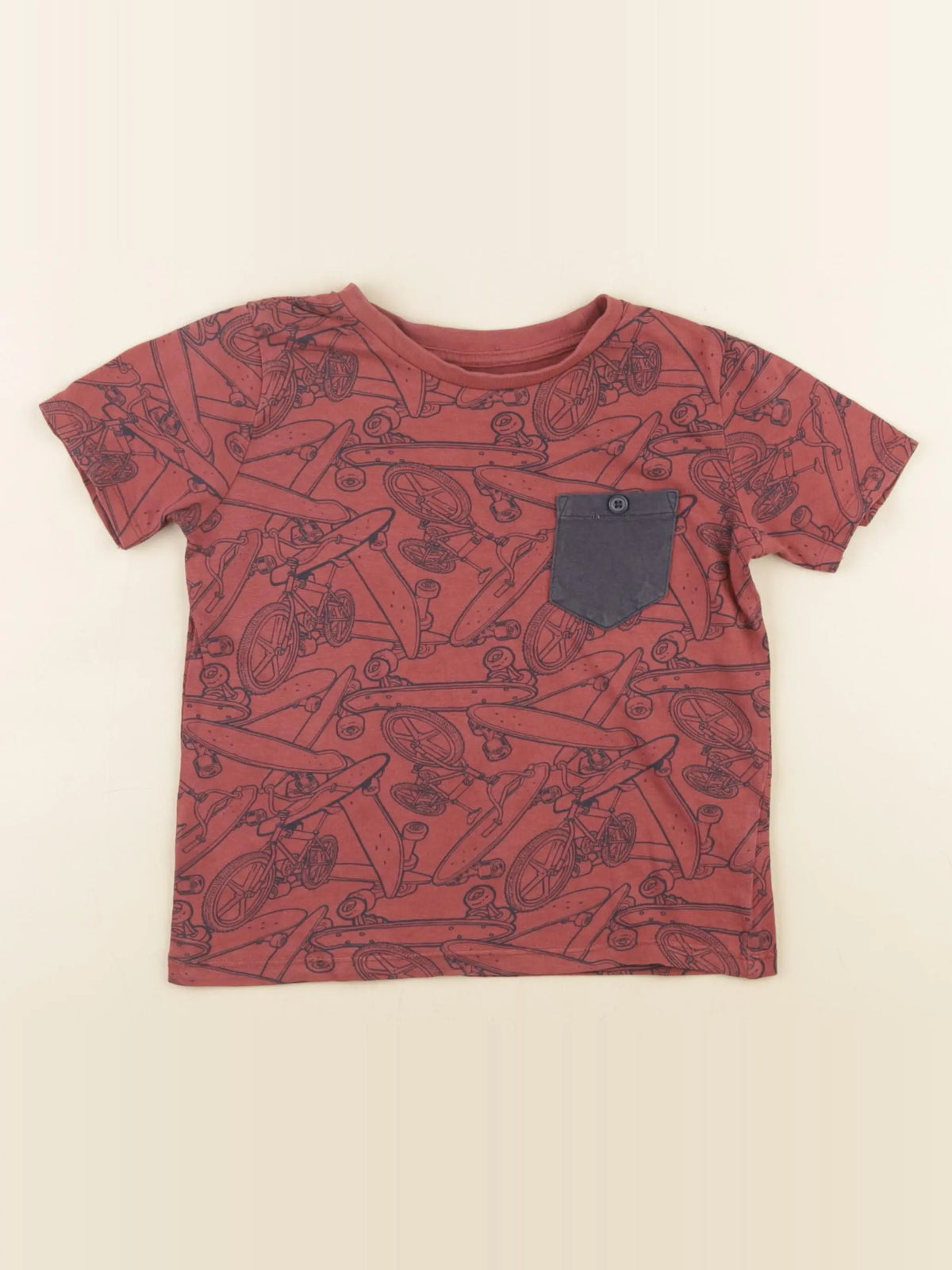 Vertbaudet - tee-shirt rouge - 4 ans