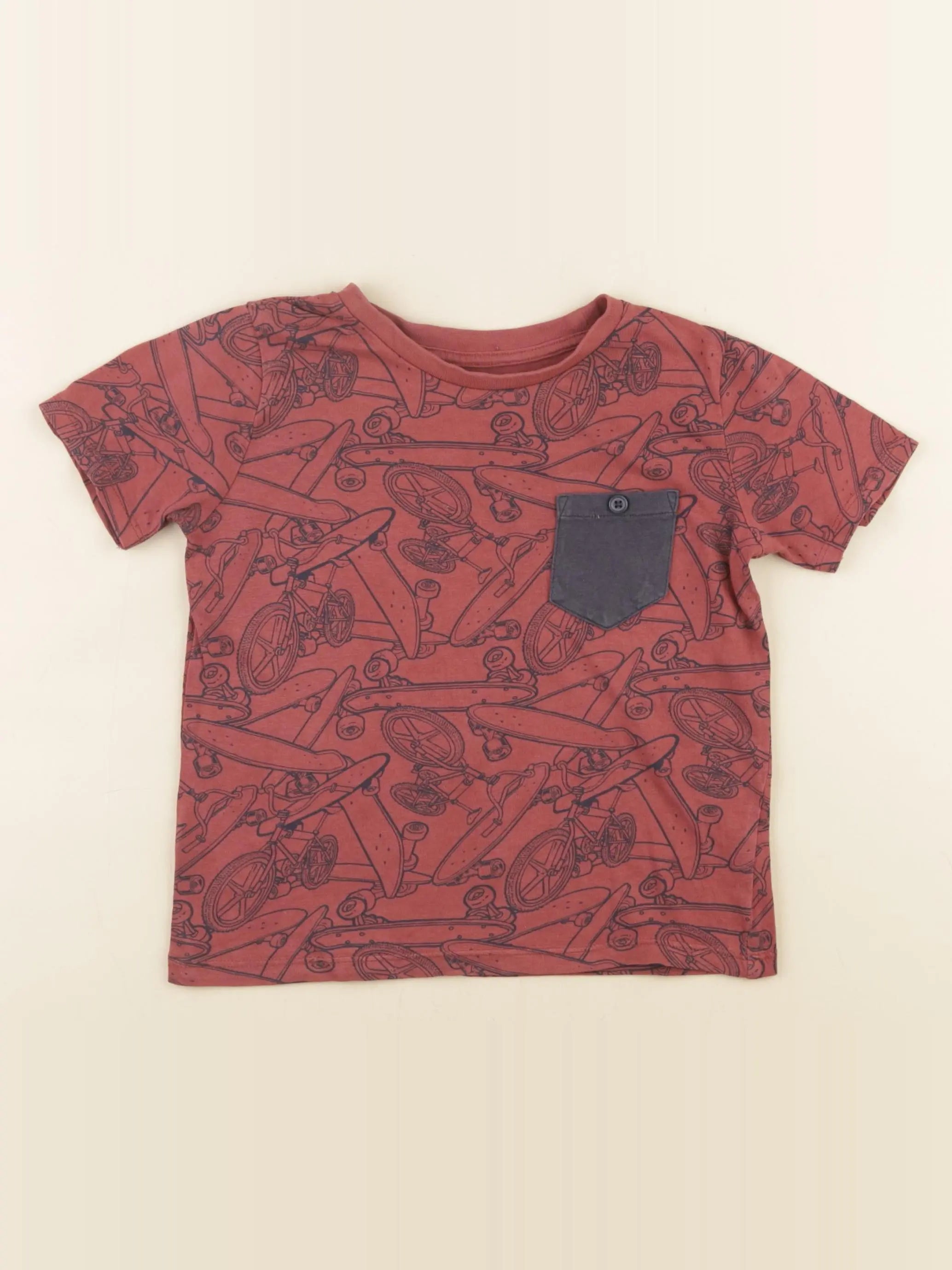 Vertbaudet - tee-shirt rouge - 4 ans
