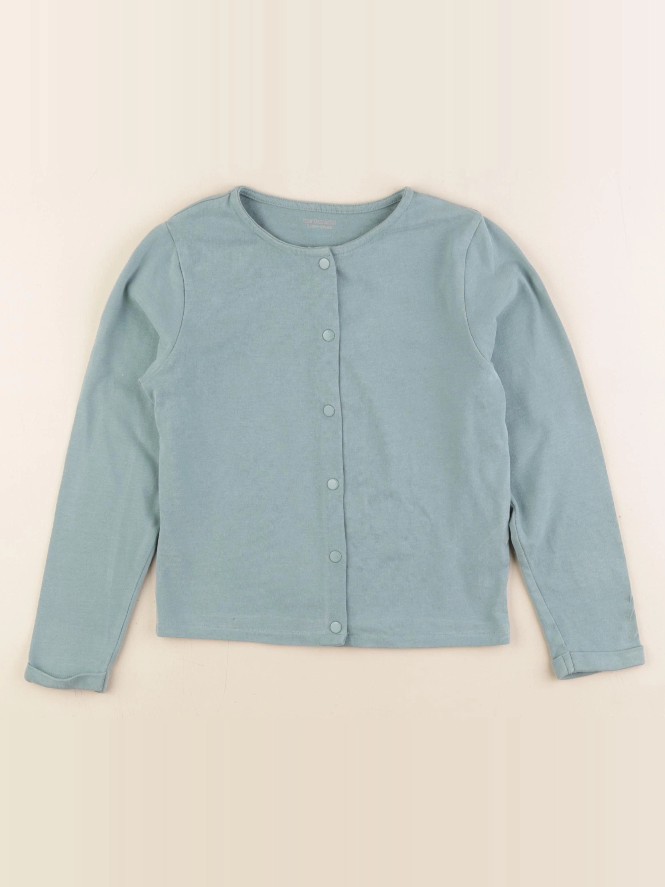Vertbaudet - sweat vert - 7 ans