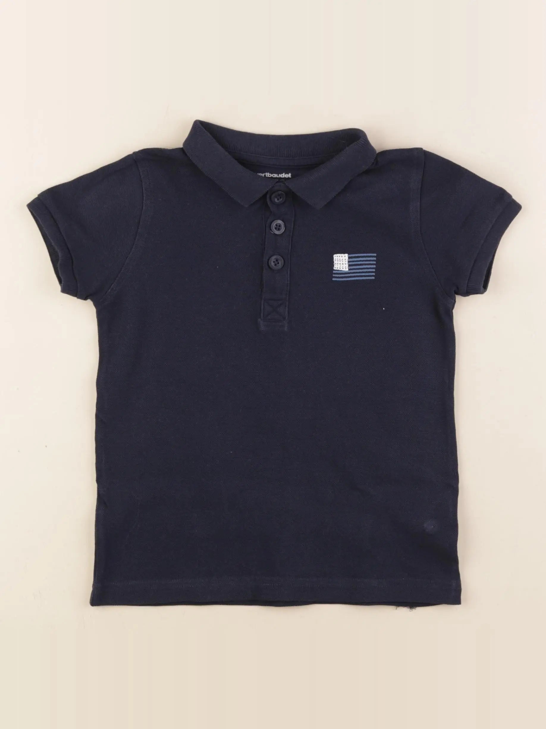 Vertbaudet - polo bleu - 4 ans