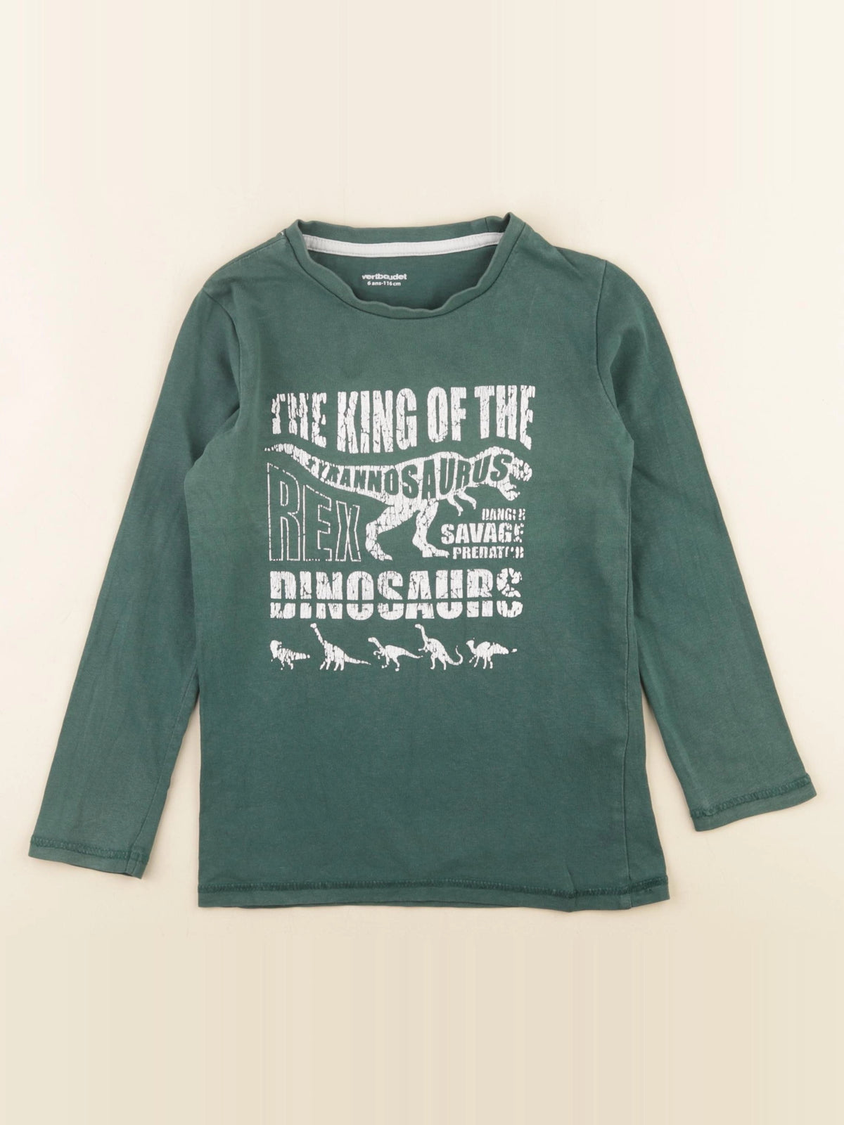 Vertbaudet - tee-shirt vert - 6 ans