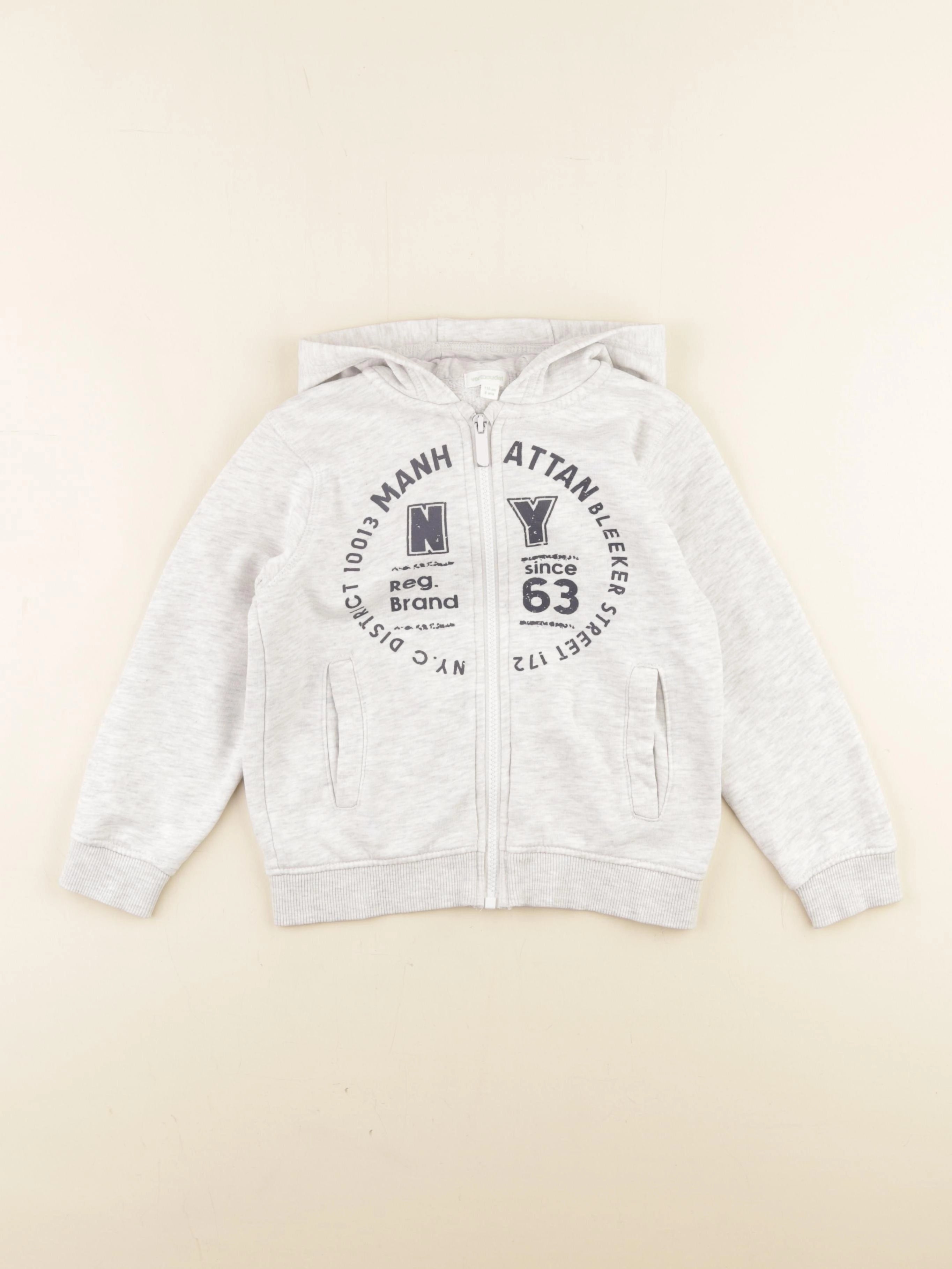 Vertbaudet - gilet gris - 6 ans