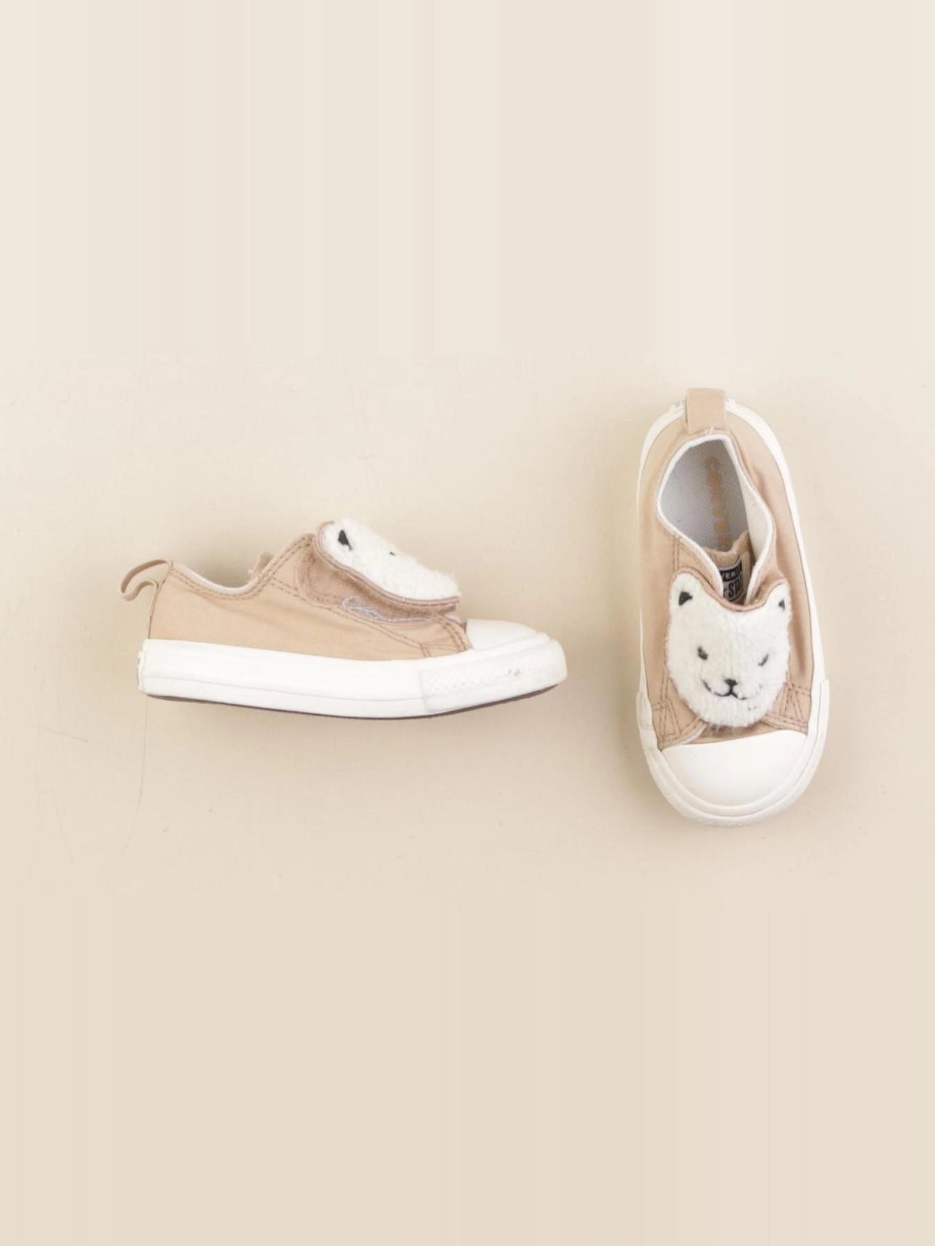 Converse - tennis à scratch/ lacets beige - pointure 22