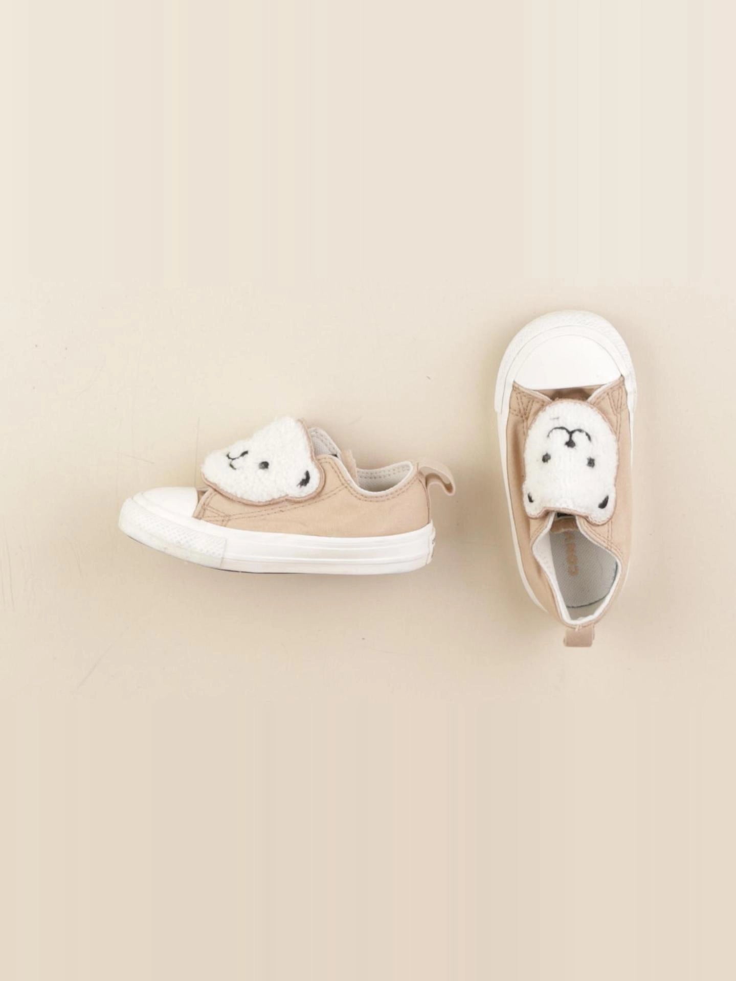 Converse - tennis à scratch/ lacets beige - pointure 22