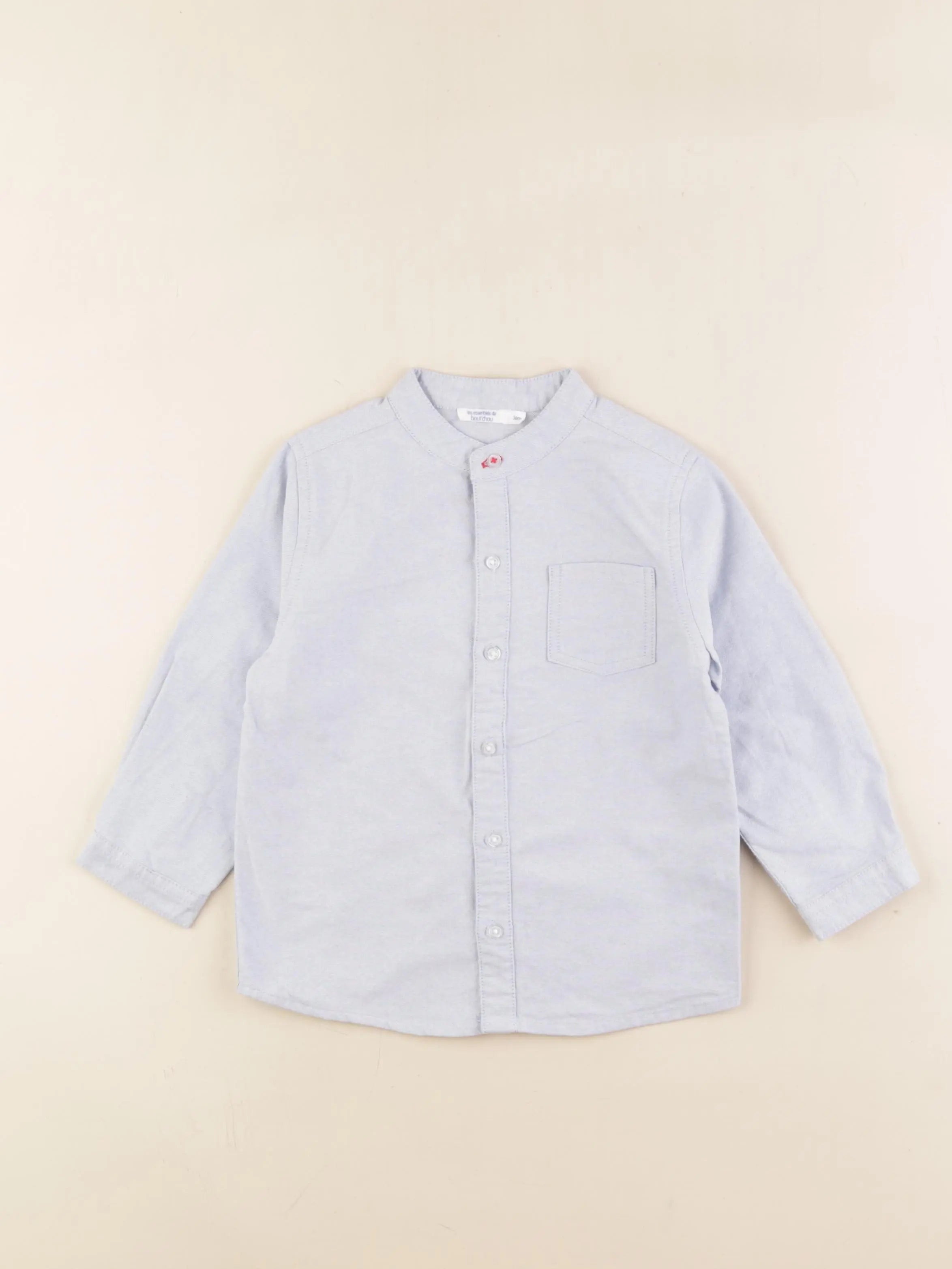Boutchou - chemise bleu - 36 mois