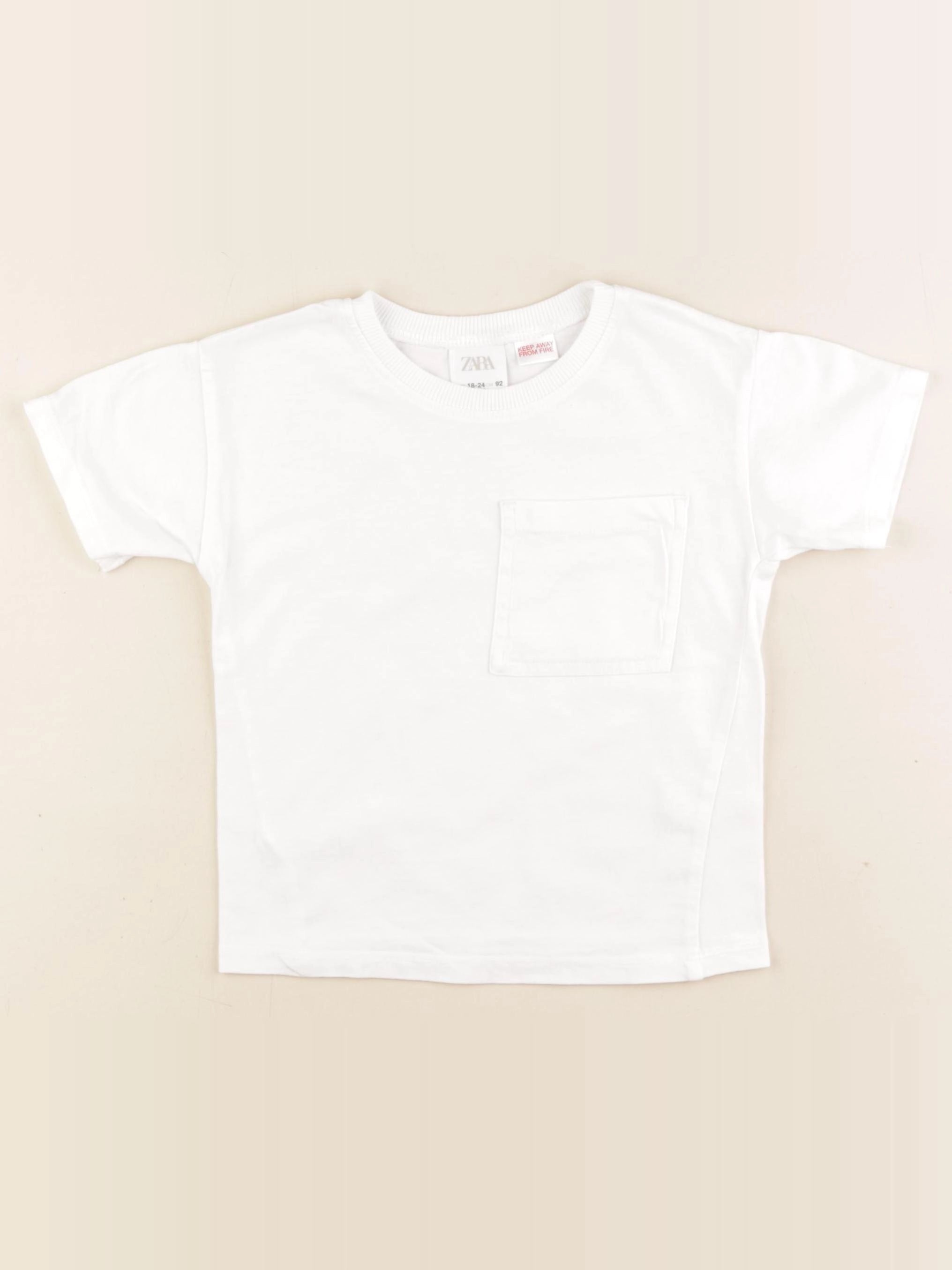 Zara - tee-shirt blanc - 18/24 mois