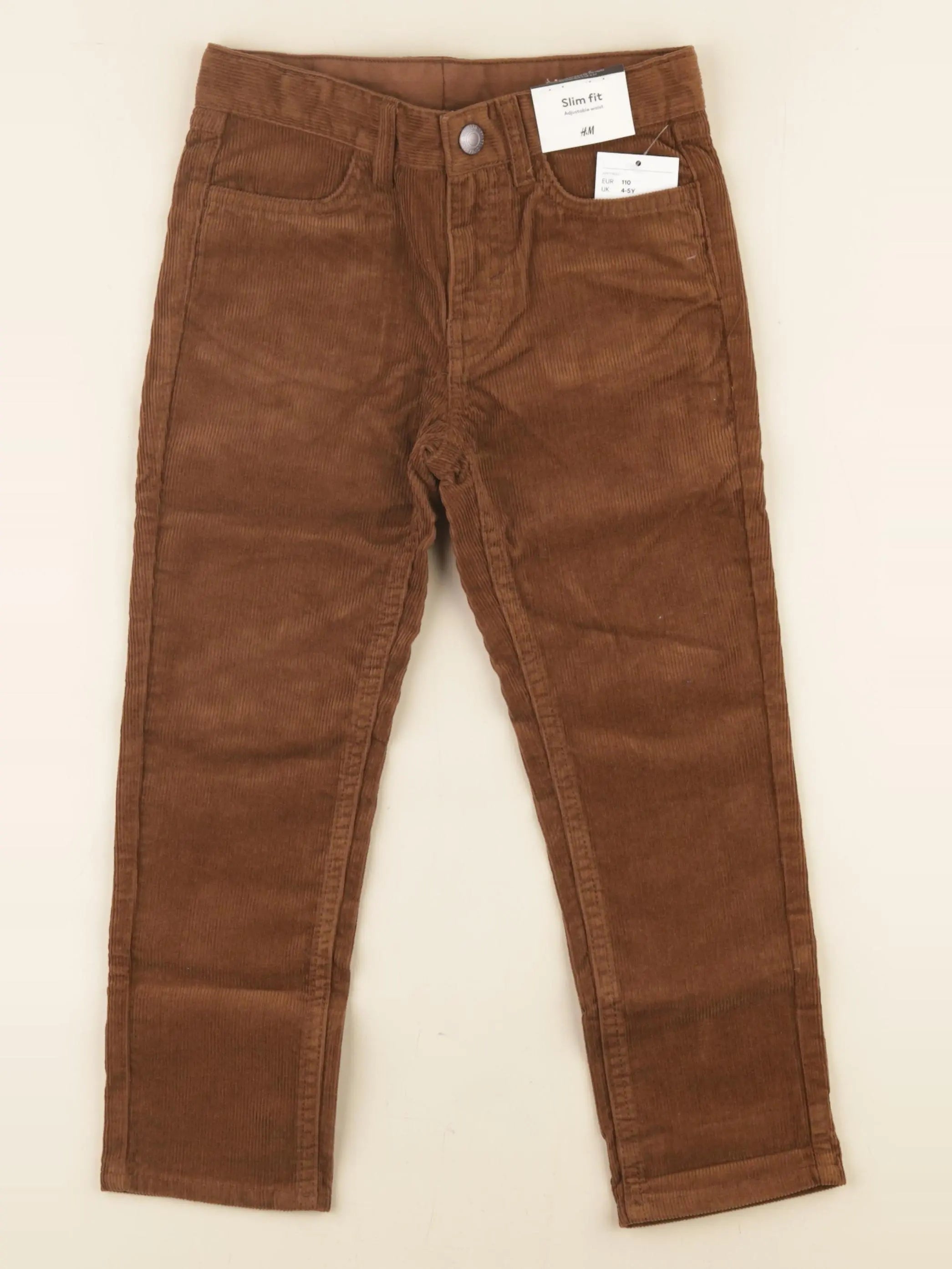 H&M - pantalon marron - 4/5 ans