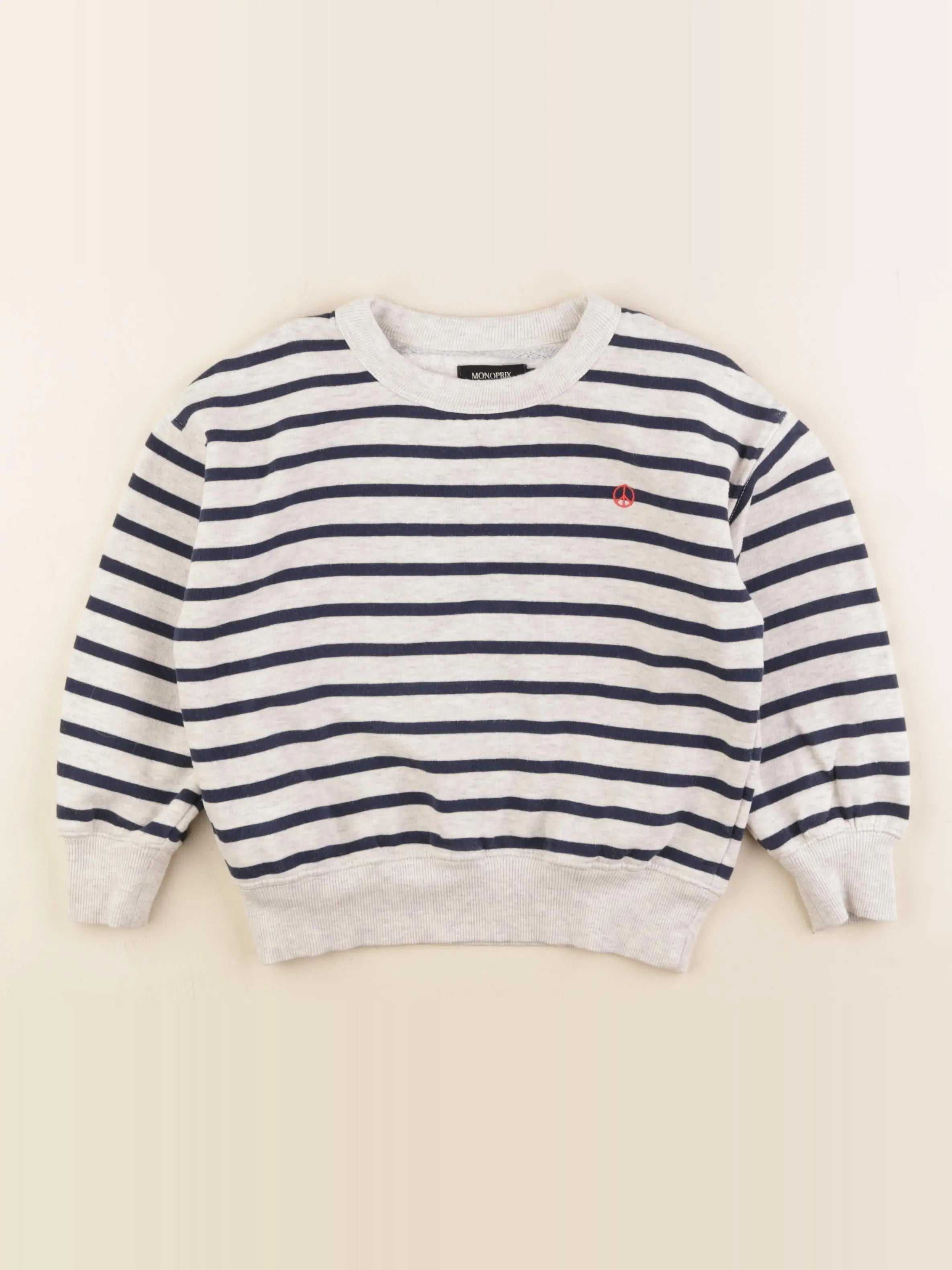 Monoprix - sweat gris - 6 ans