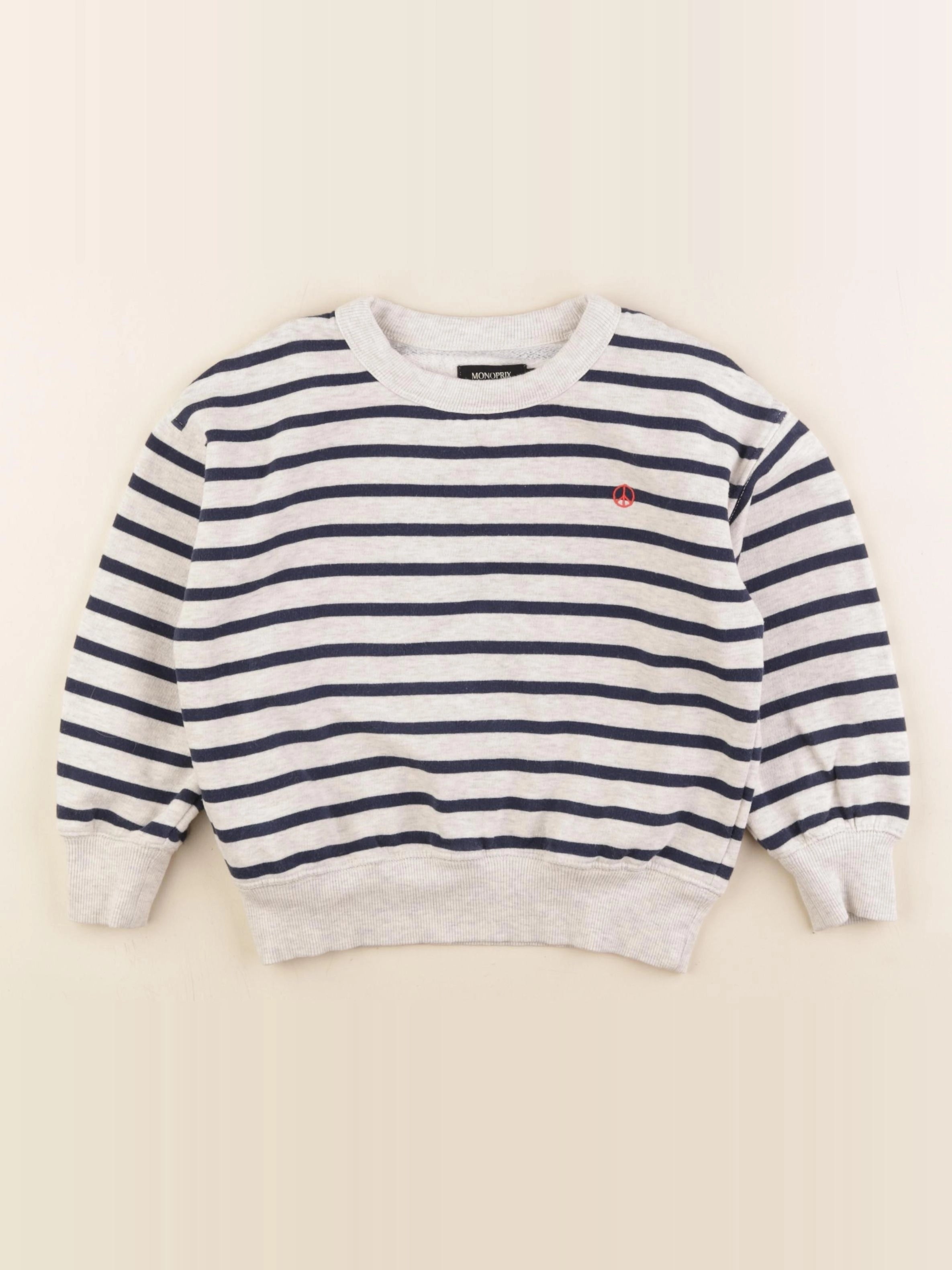 Monoprix - sweat gris - 6 ans