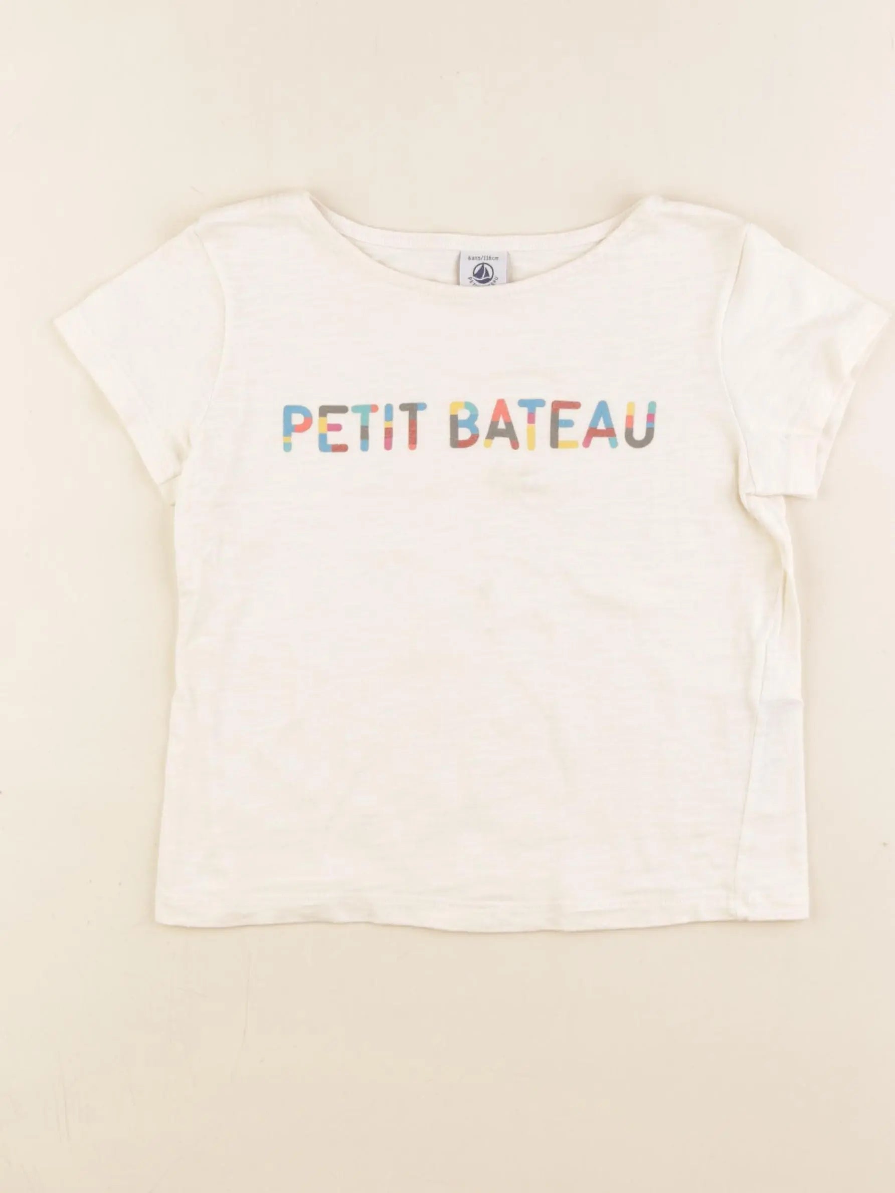 Petit Bateau - tee-shirt blanc - 6 ans