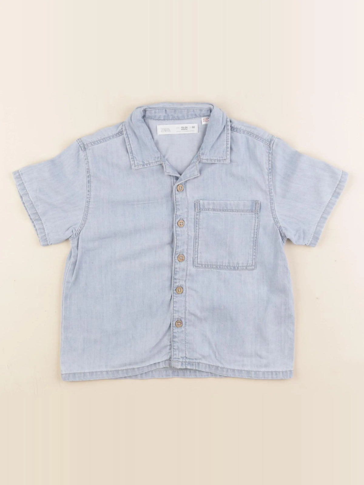 Zara - chemise bleu - 18/24 mois