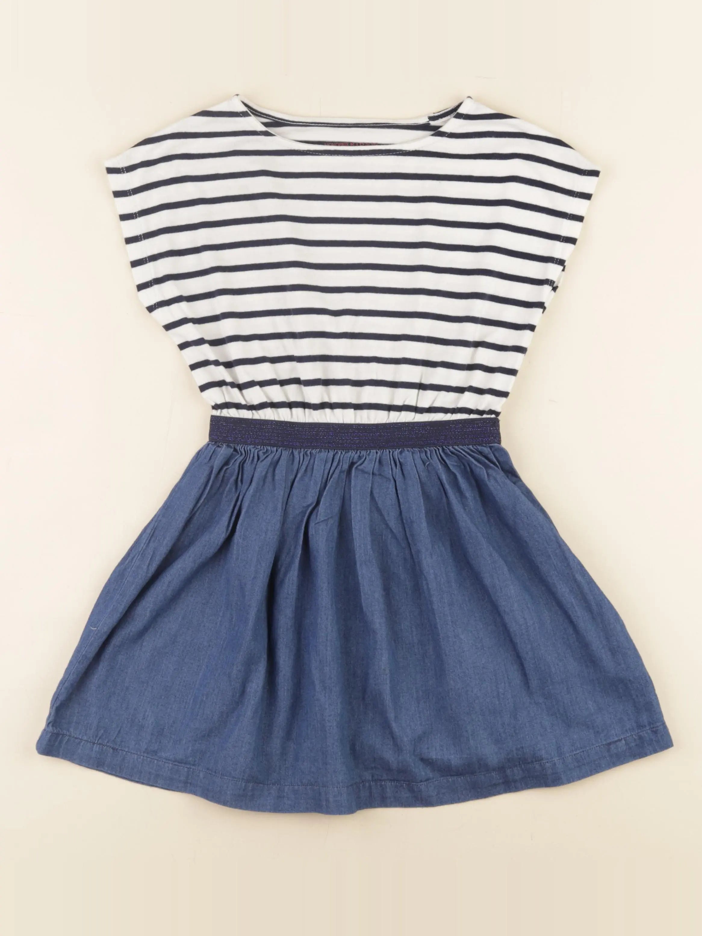 Monoprix - robe bleu, blanc - 5 ans