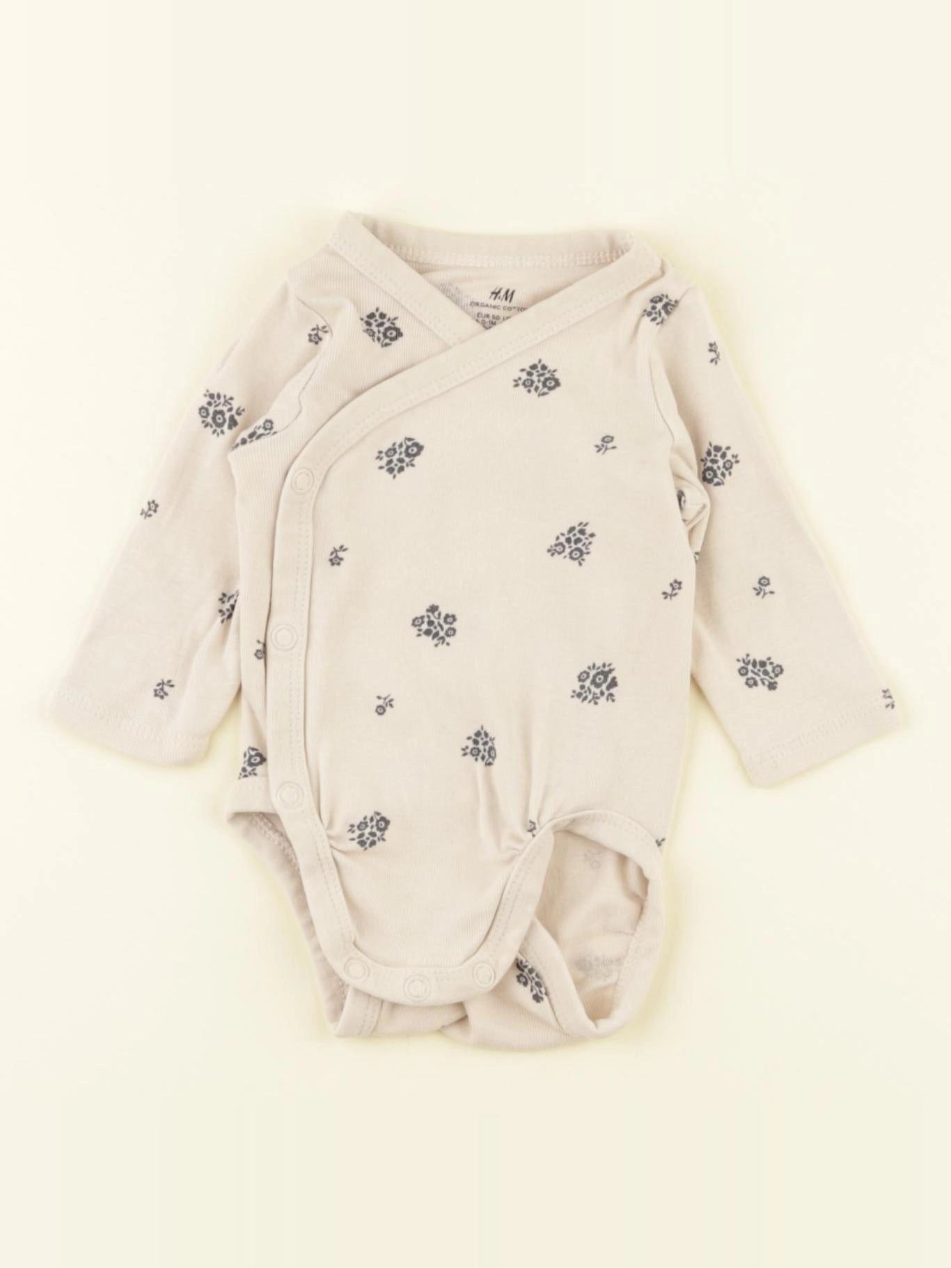 H&M - body beige - 0/1 mois