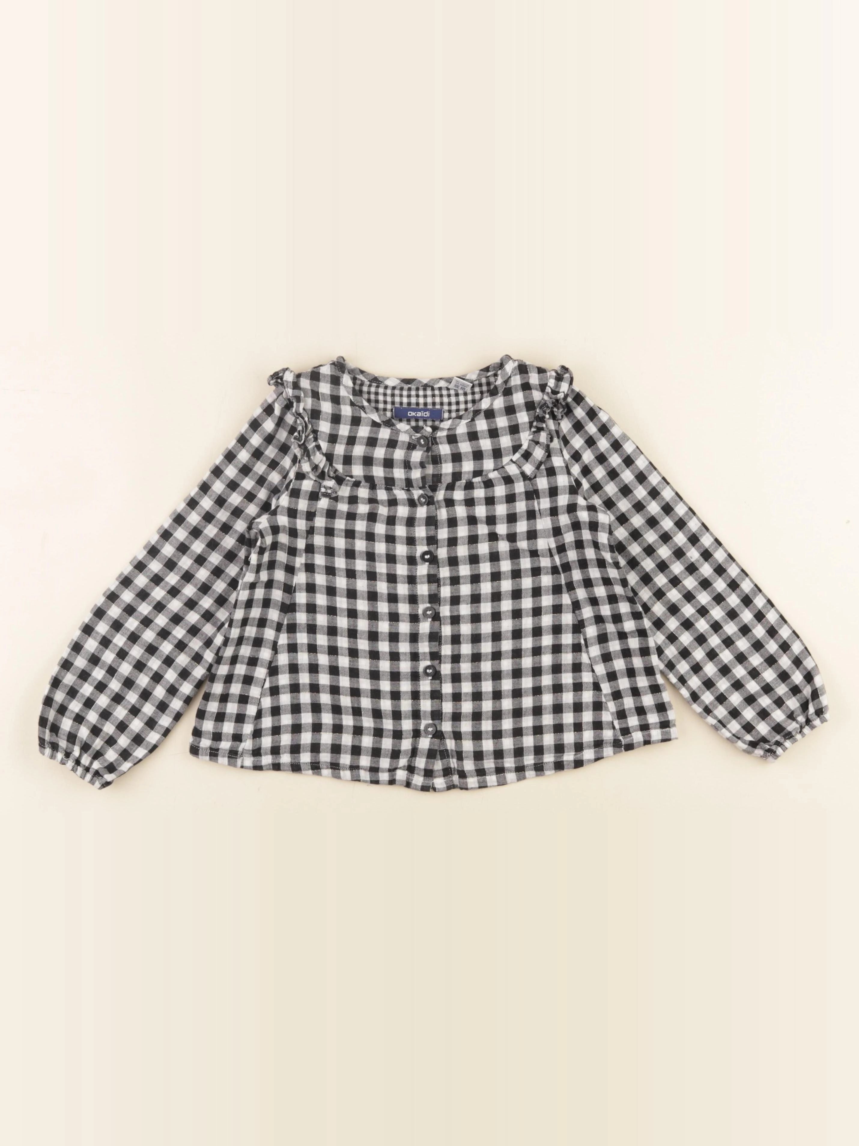 Okaidi - blouse noir, argent - 4 ans