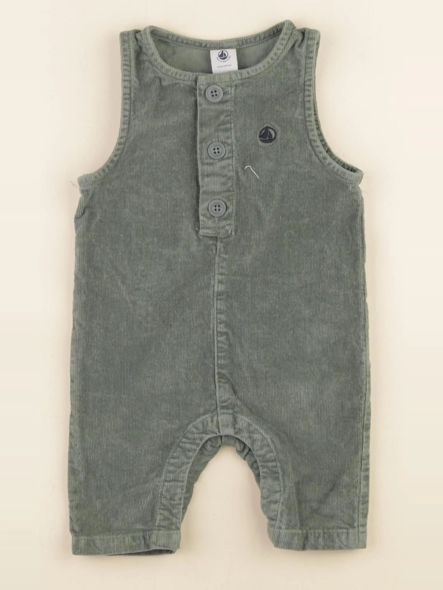 Petit Bateau - combinaison vert - 3 mois