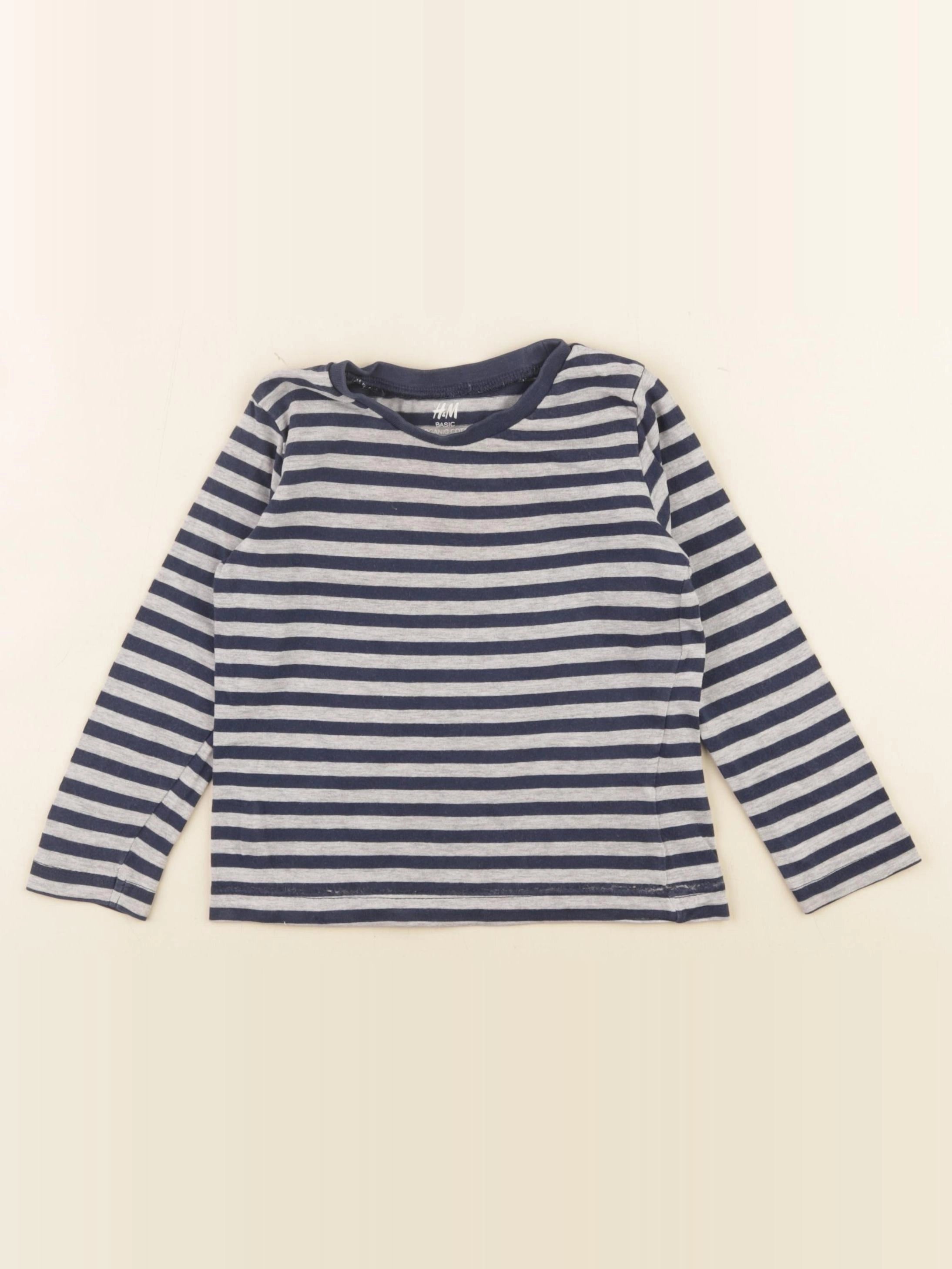 H&M - tee-shirt bleu - 12/18 mois