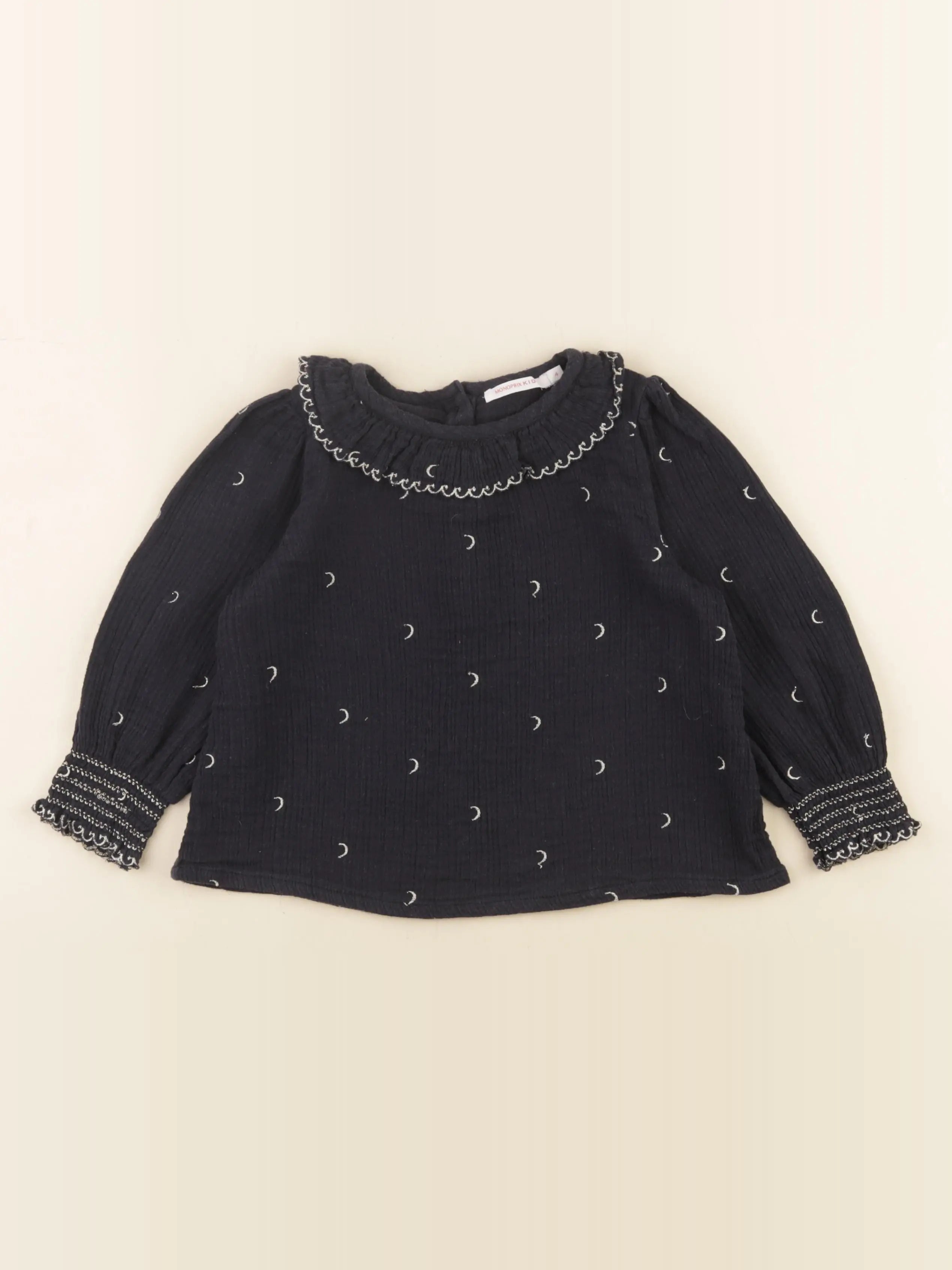 Monoprix - blouse noir - 4 ans