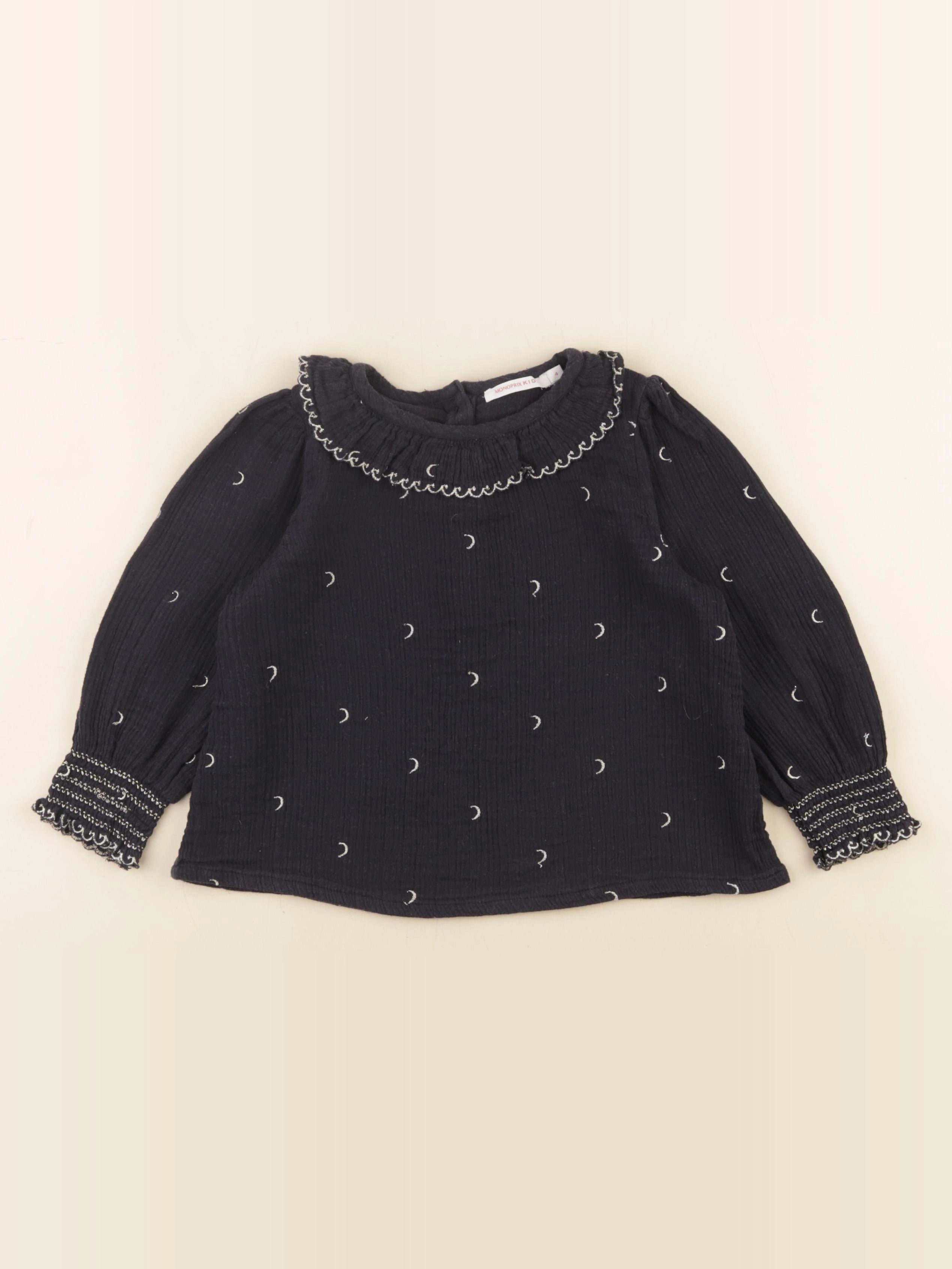 Monoprix - blouse noir - 4 ans