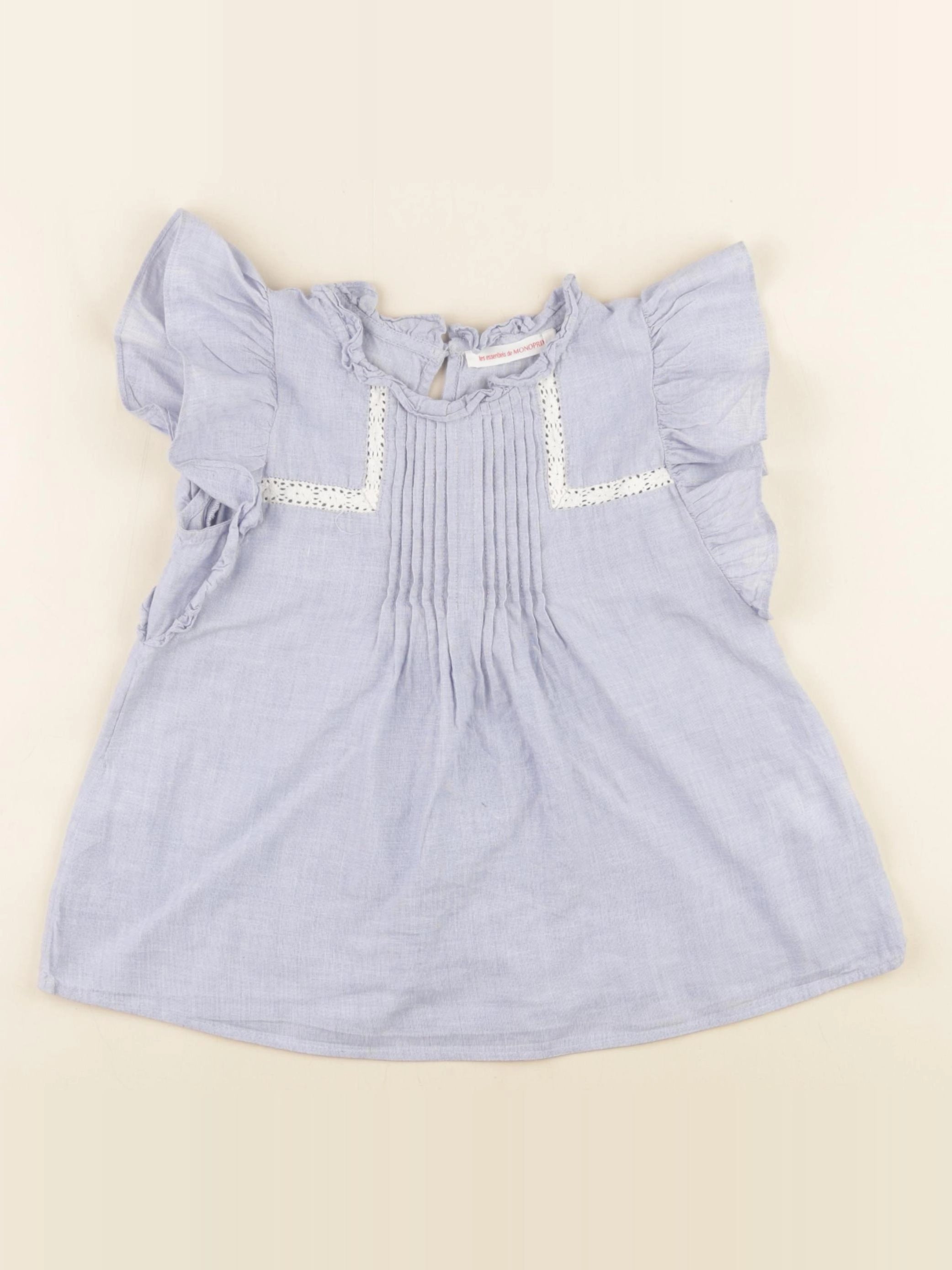 Monoprix - blouse bleu - 4 ans