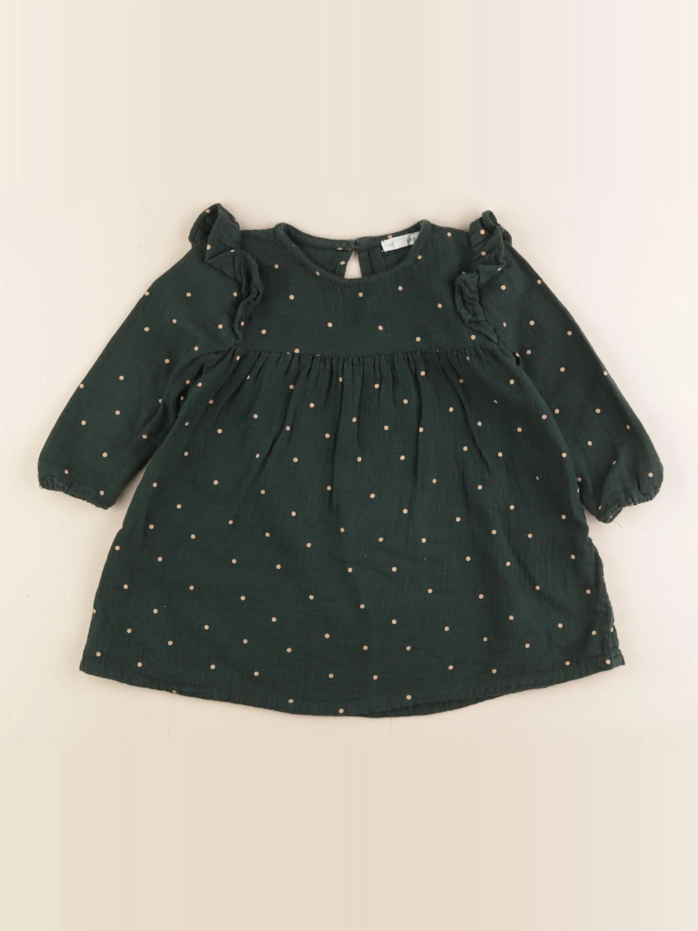Vertbaudet - robe vert - 2 ans