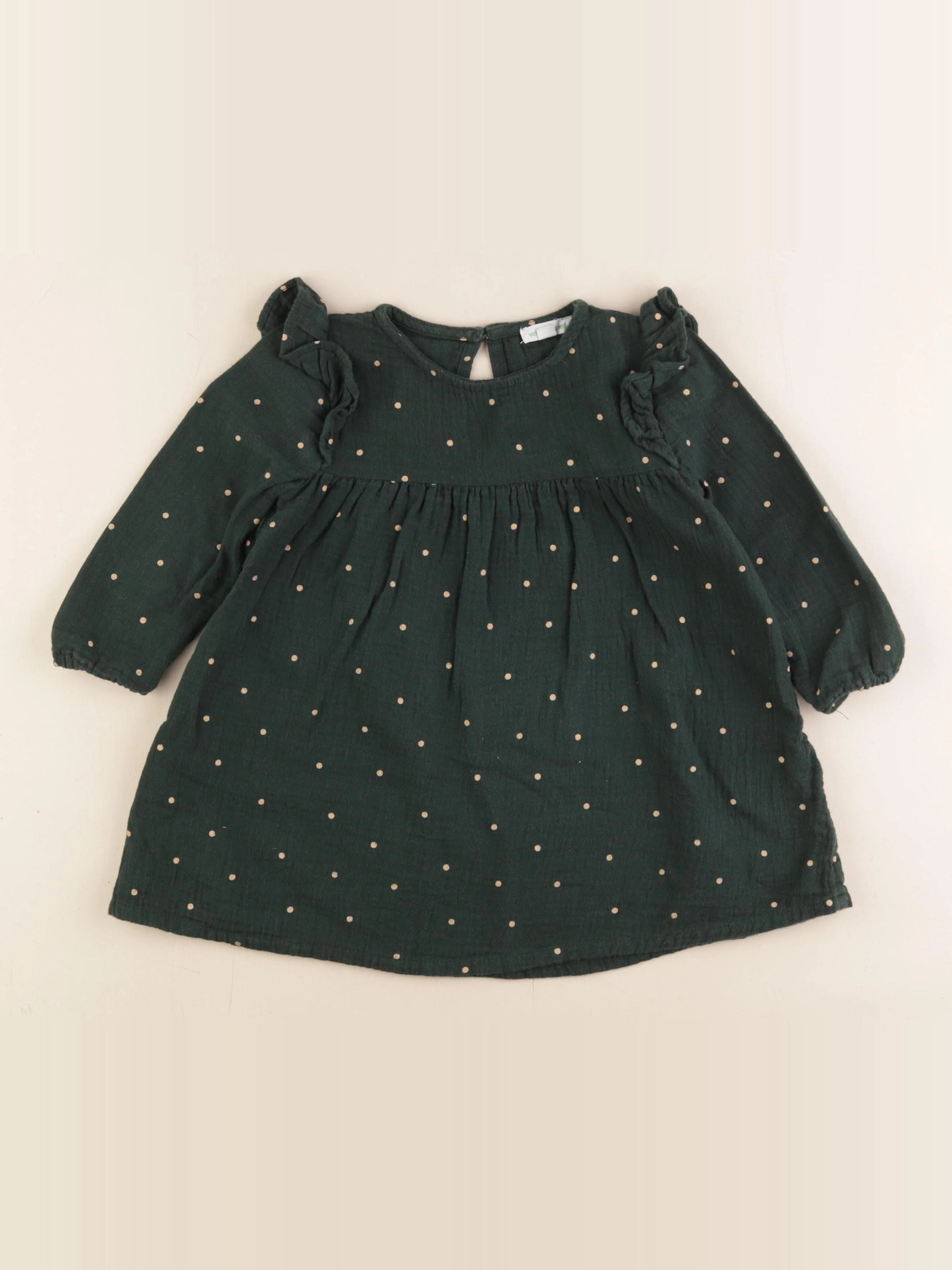 Vertbaudet - robe vert - 2 ans