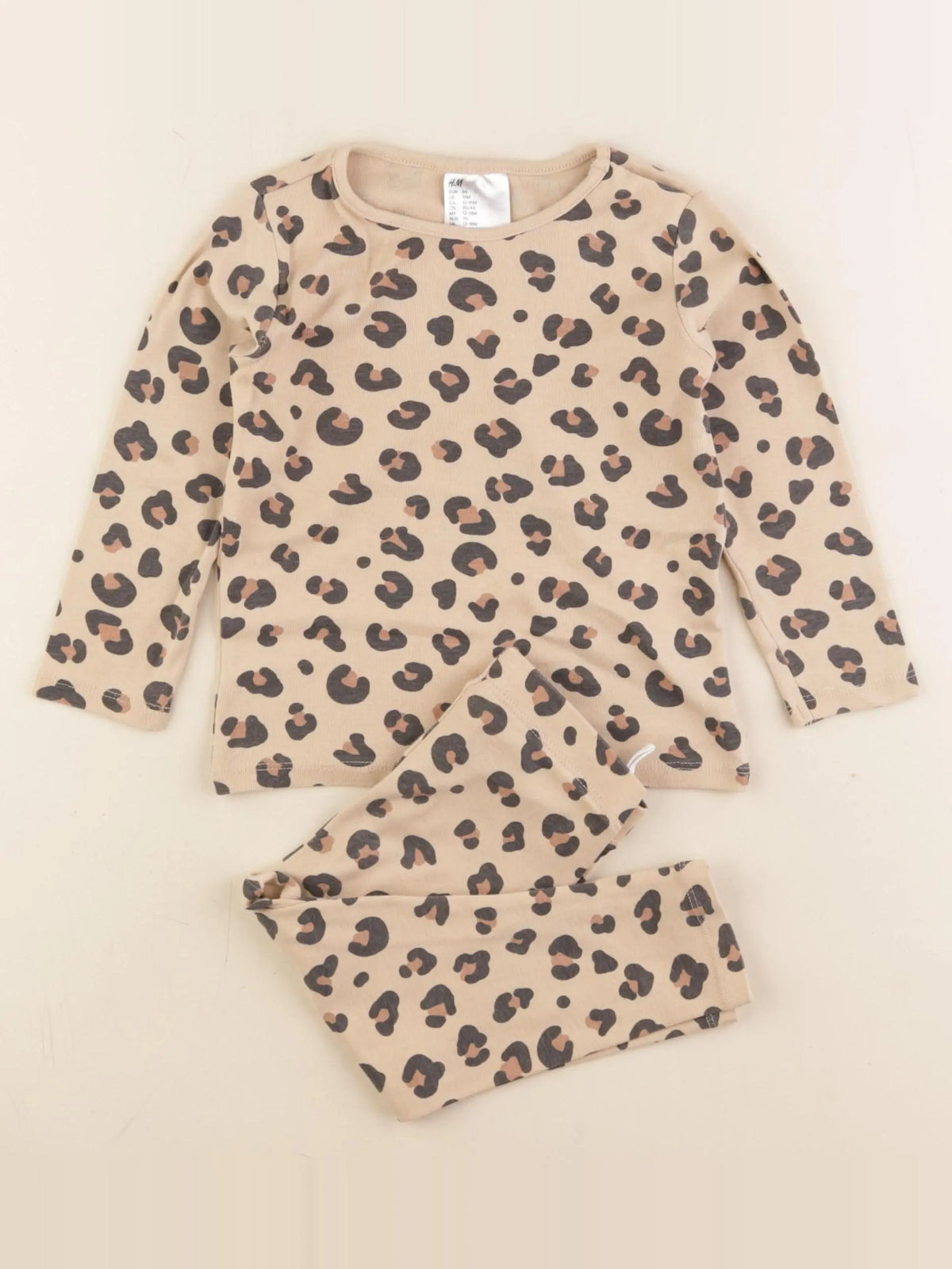 H&M - pyjama coton beige - 12/18 mois
