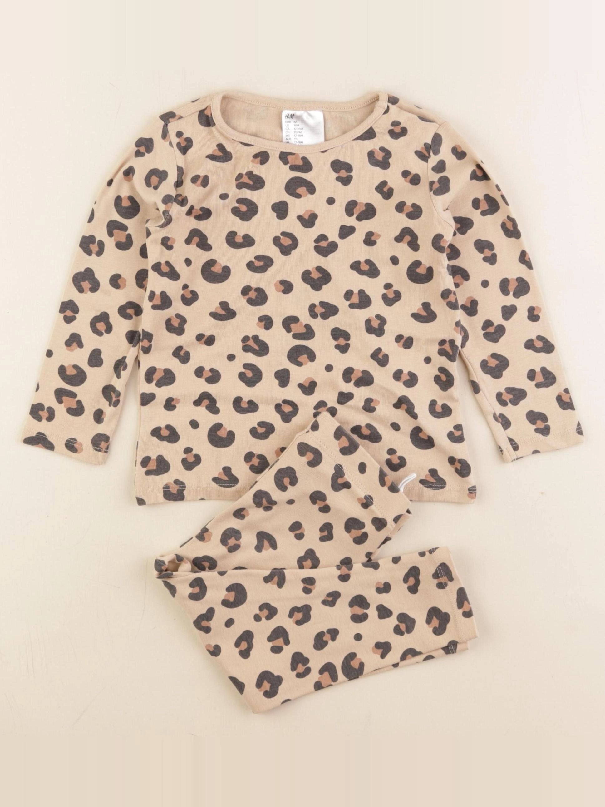 H&M - pyjama coton beige - 12/18 mois