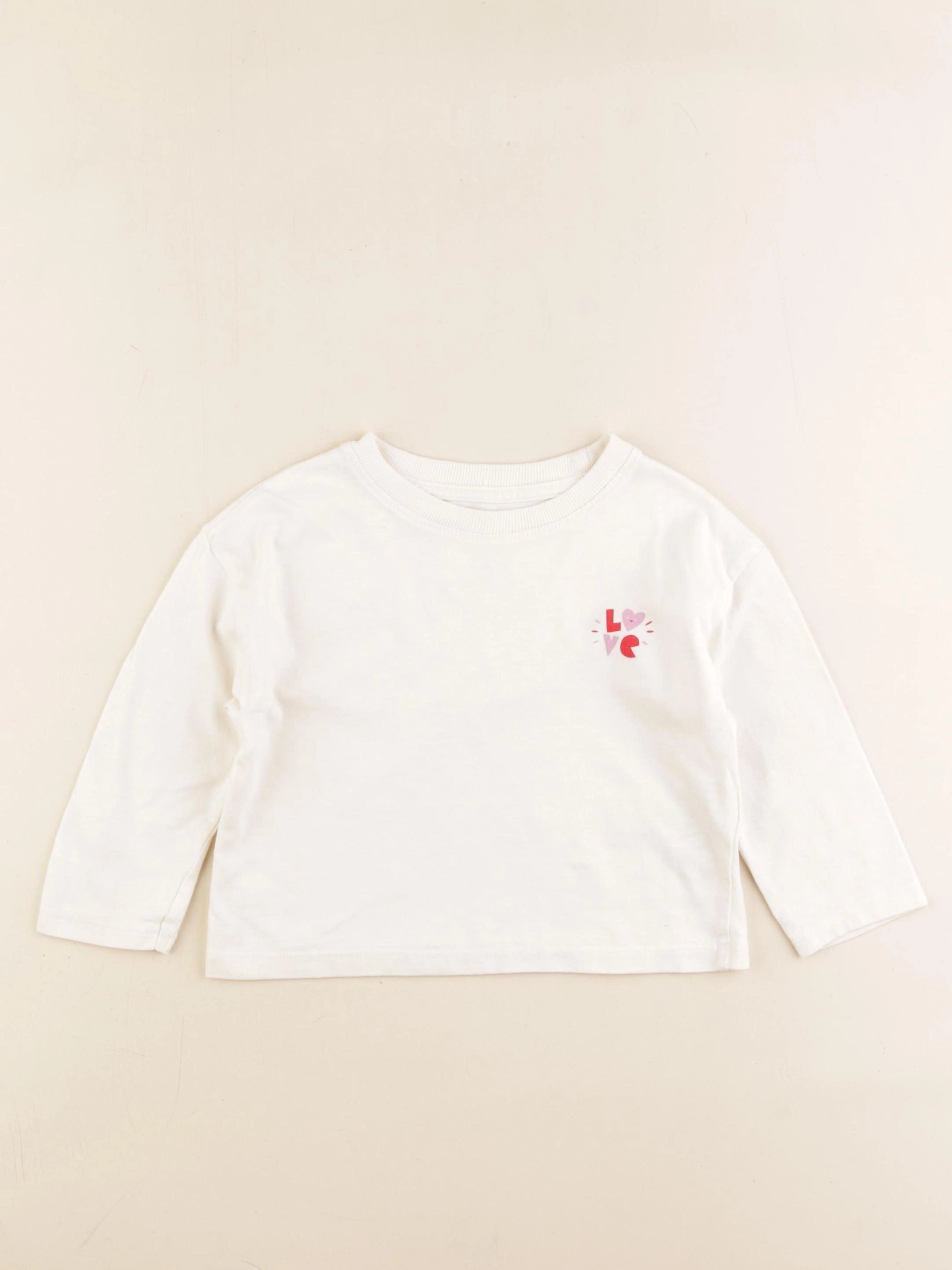 Vertbaudet - tee-shirt beige - 2 ans