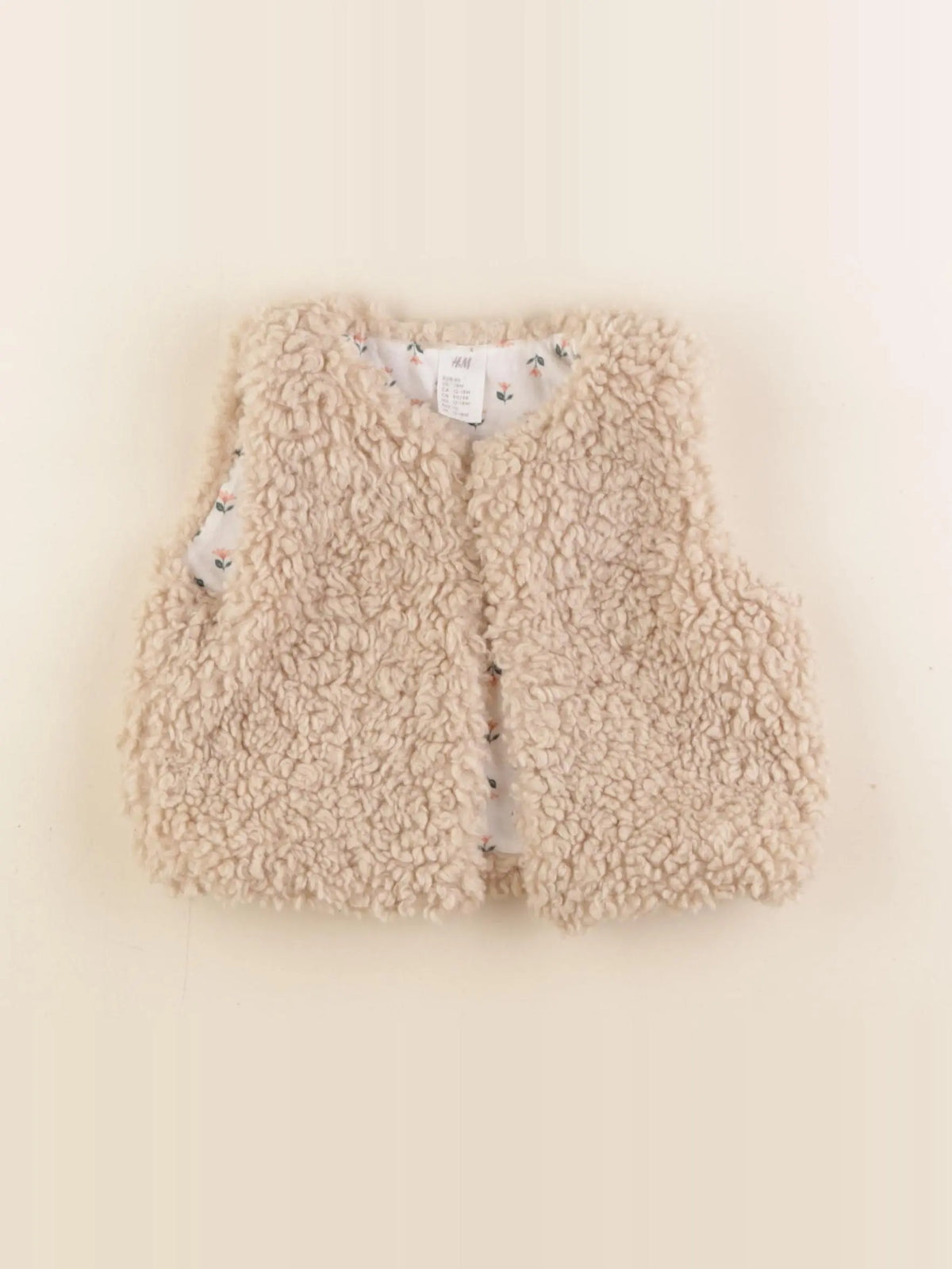H&M - gilet beige - 12/18 mois