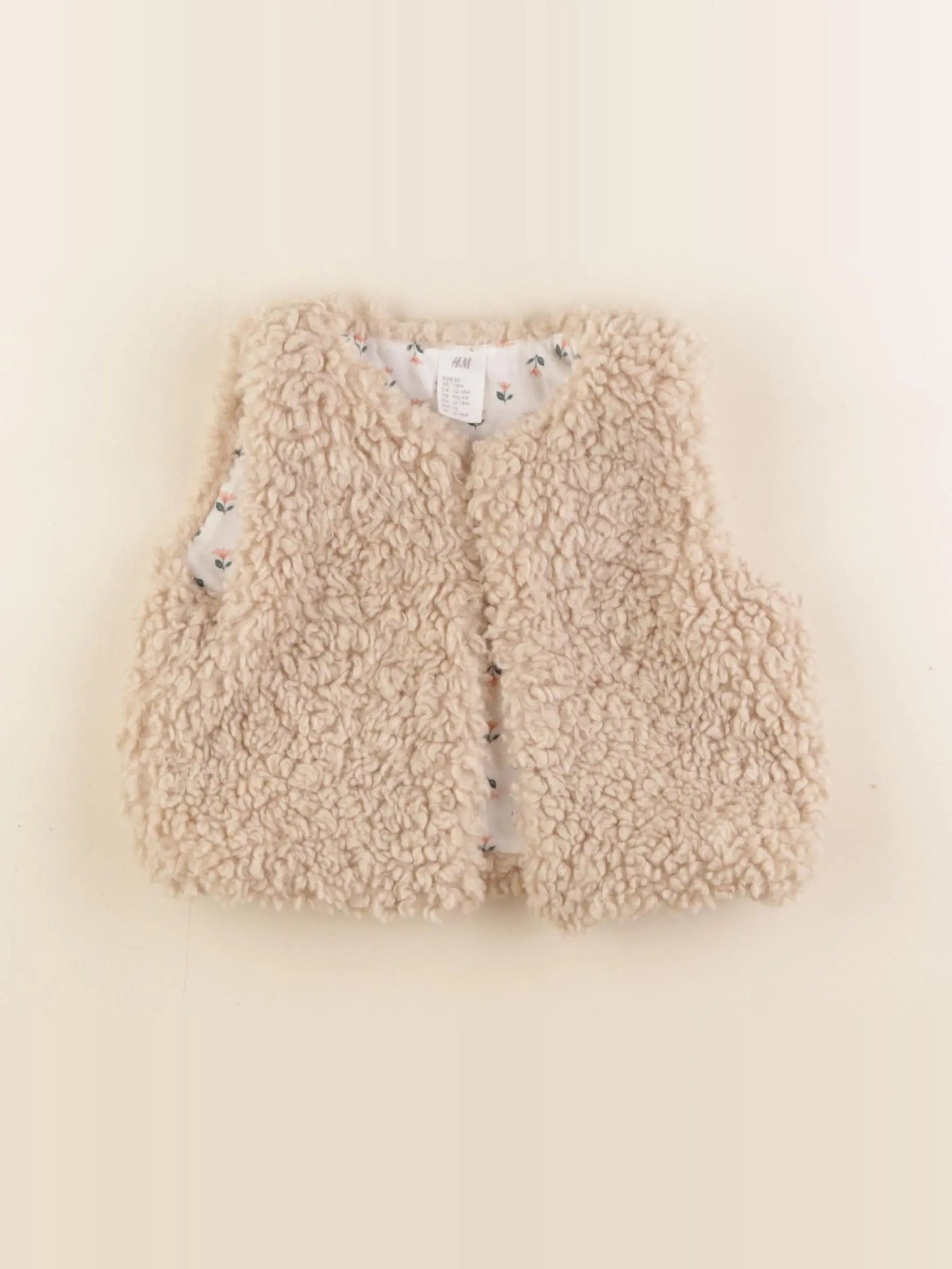 H&M - gilet beige - 12/18 mois