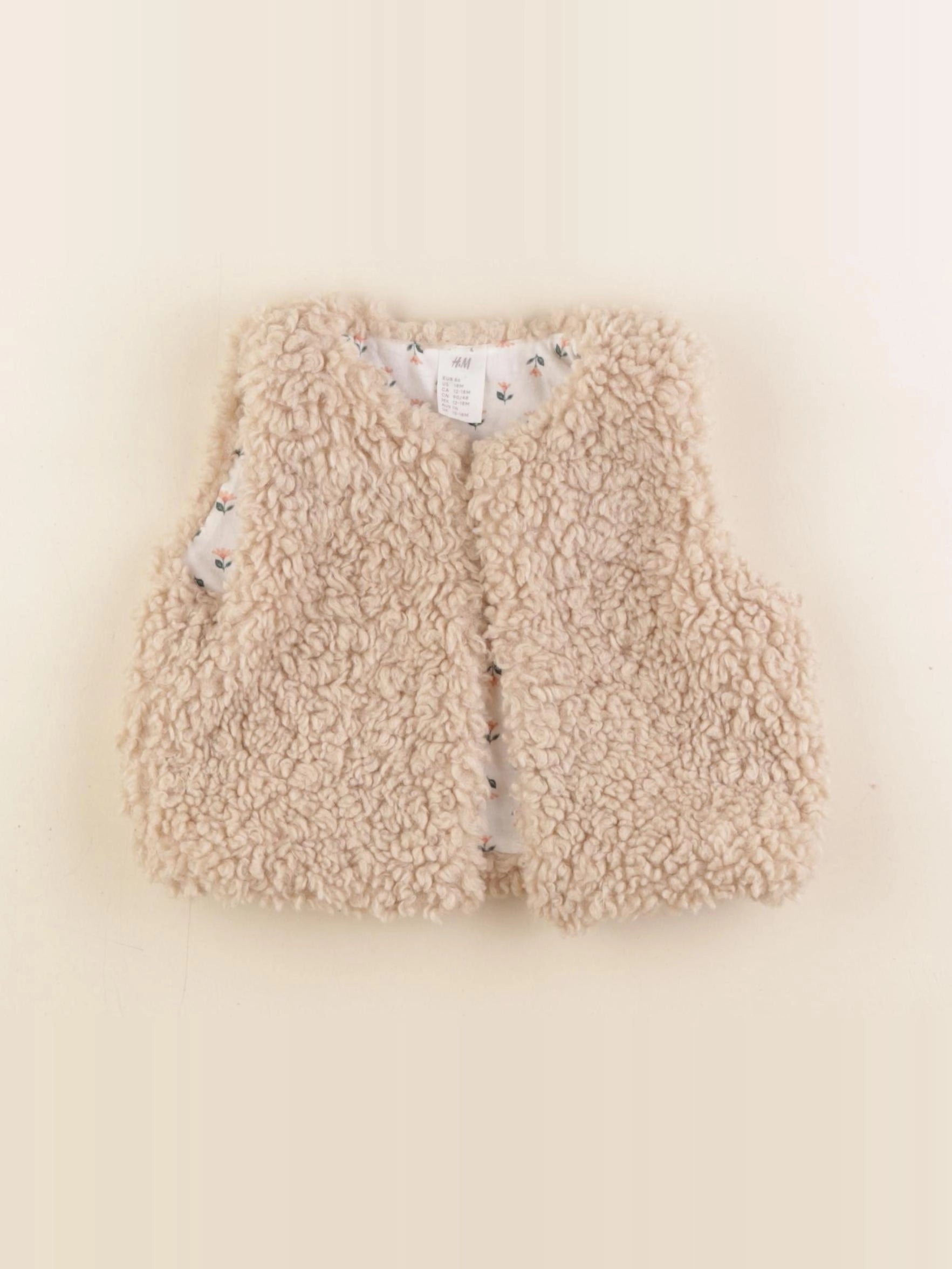 H&M - gilet beige - 12/18 mois