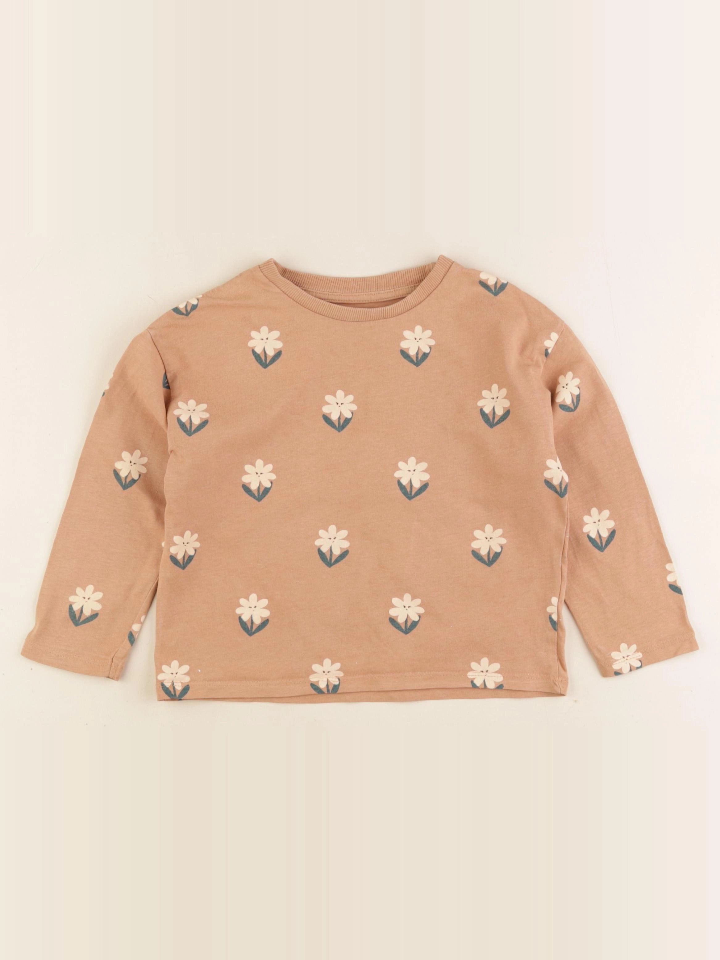 Vertbaudet - tee-shirt marron - 4 ans
