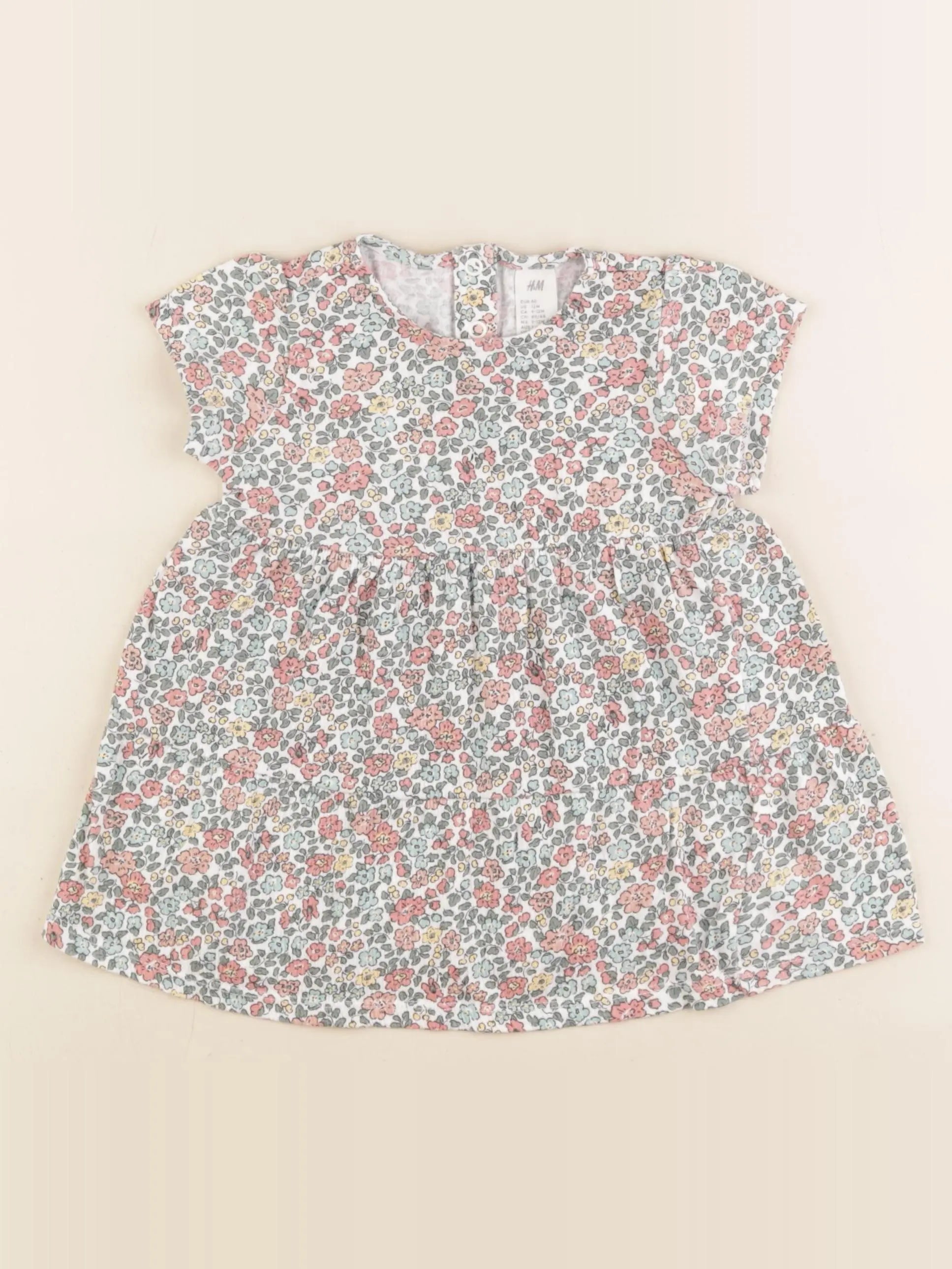 H&M - robe multicolore - 9/12 mois