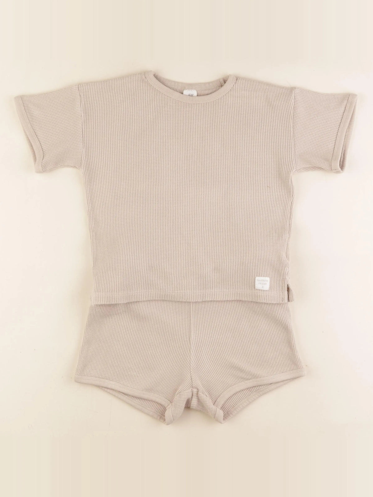 H&M - ensemble beige - 3/4 ans