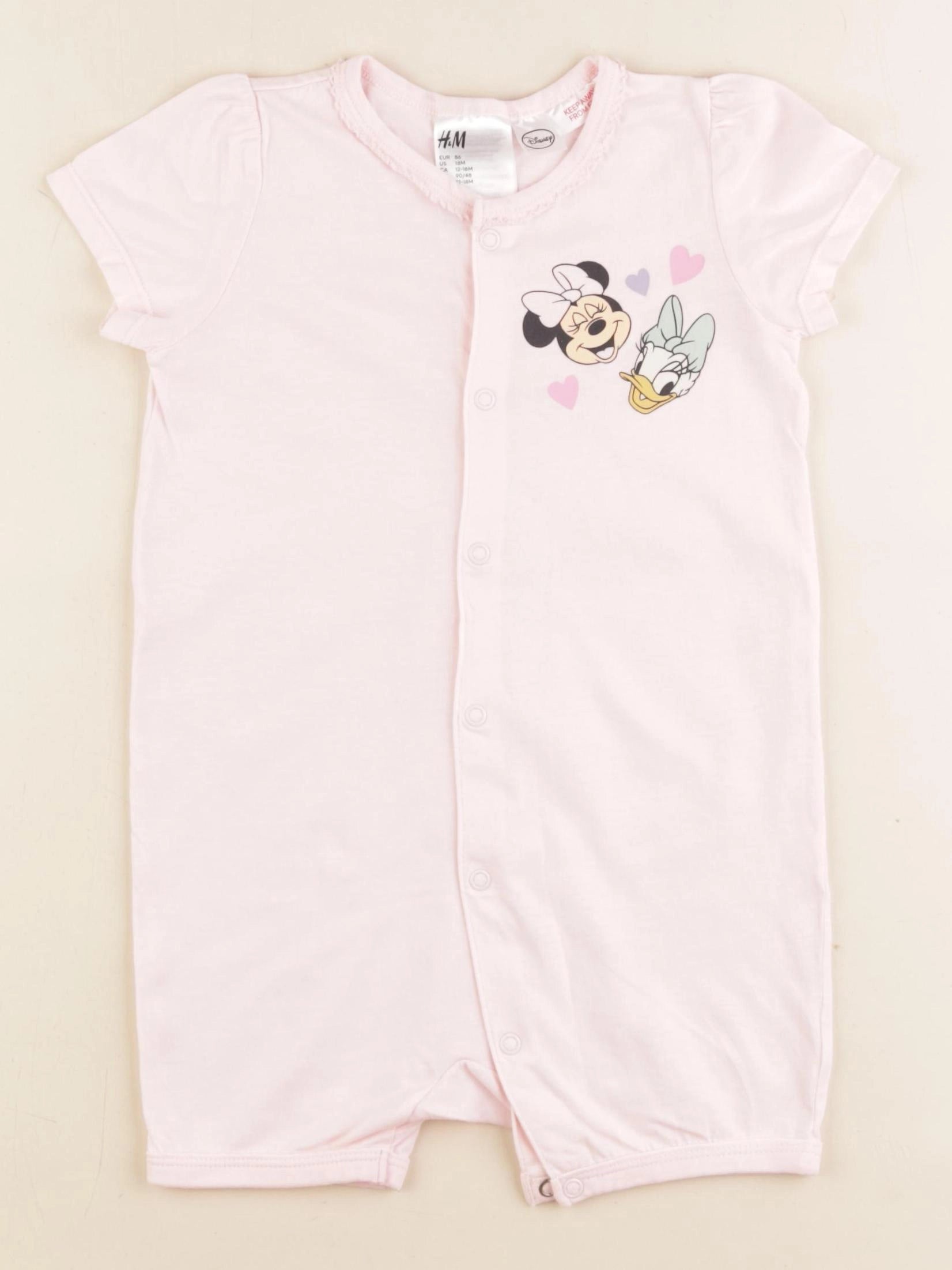 H&M - pyjama coton rose - 12/18 mois