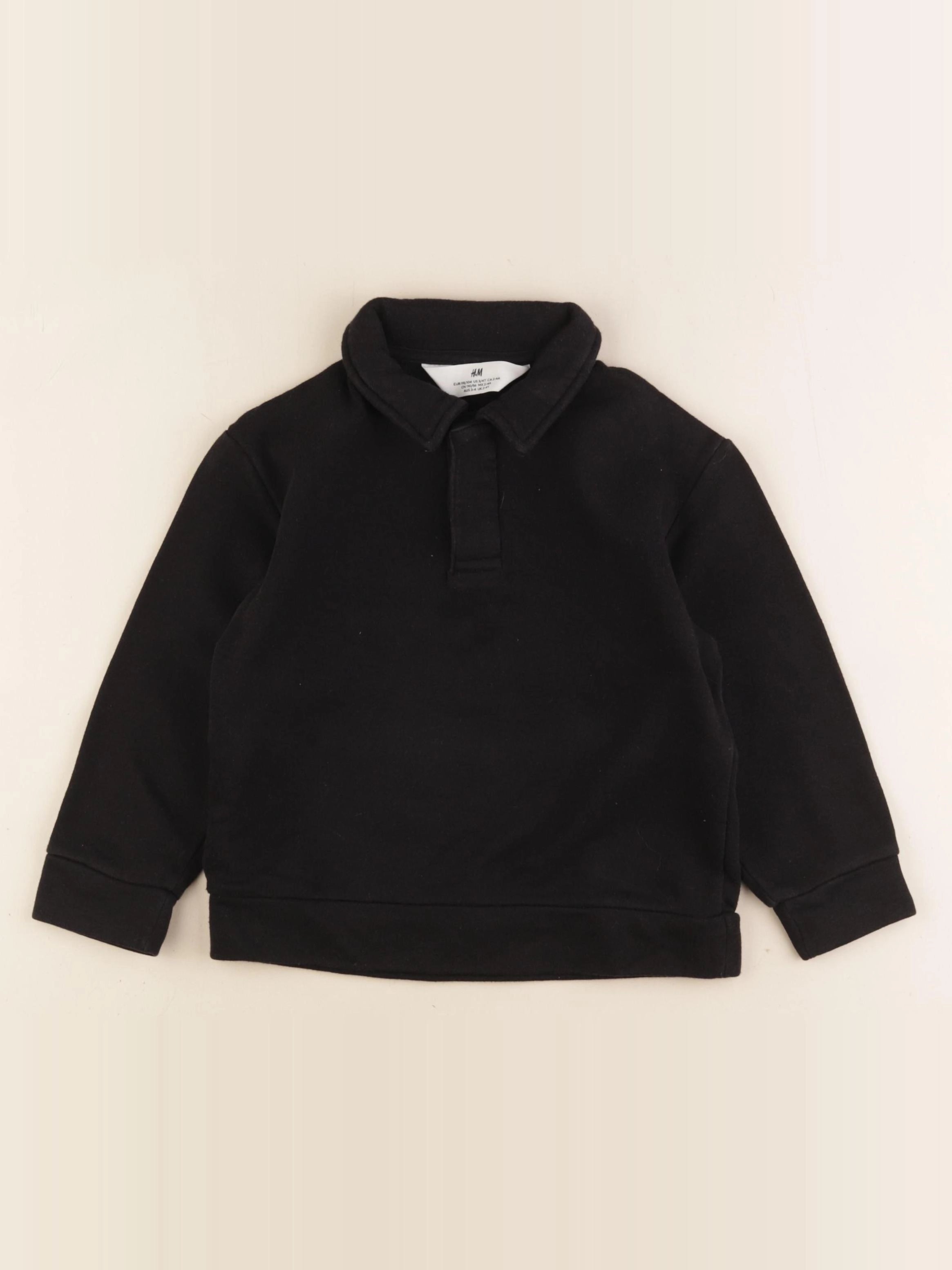 H&M - sweat noir - 3/4 ans