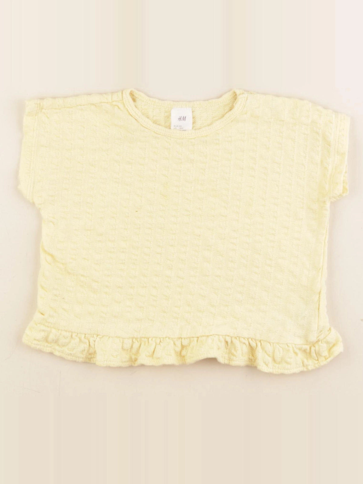 H&M - tee-shirt jaune - 12/18 mois