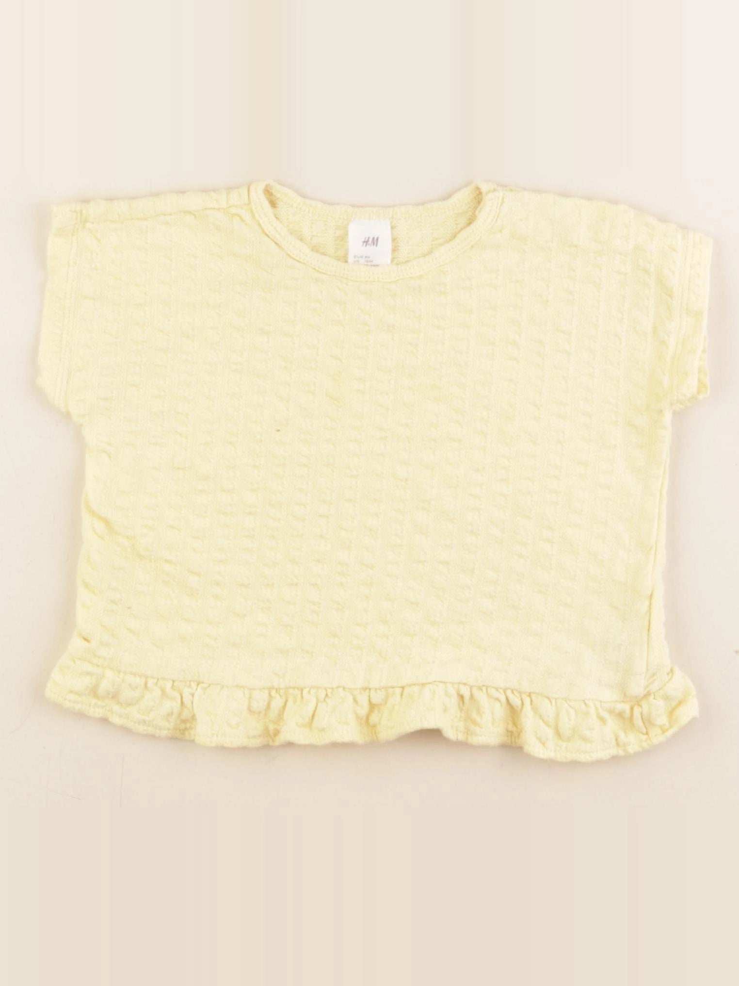 H&M - tee-shirt jaune - 12/18 mois