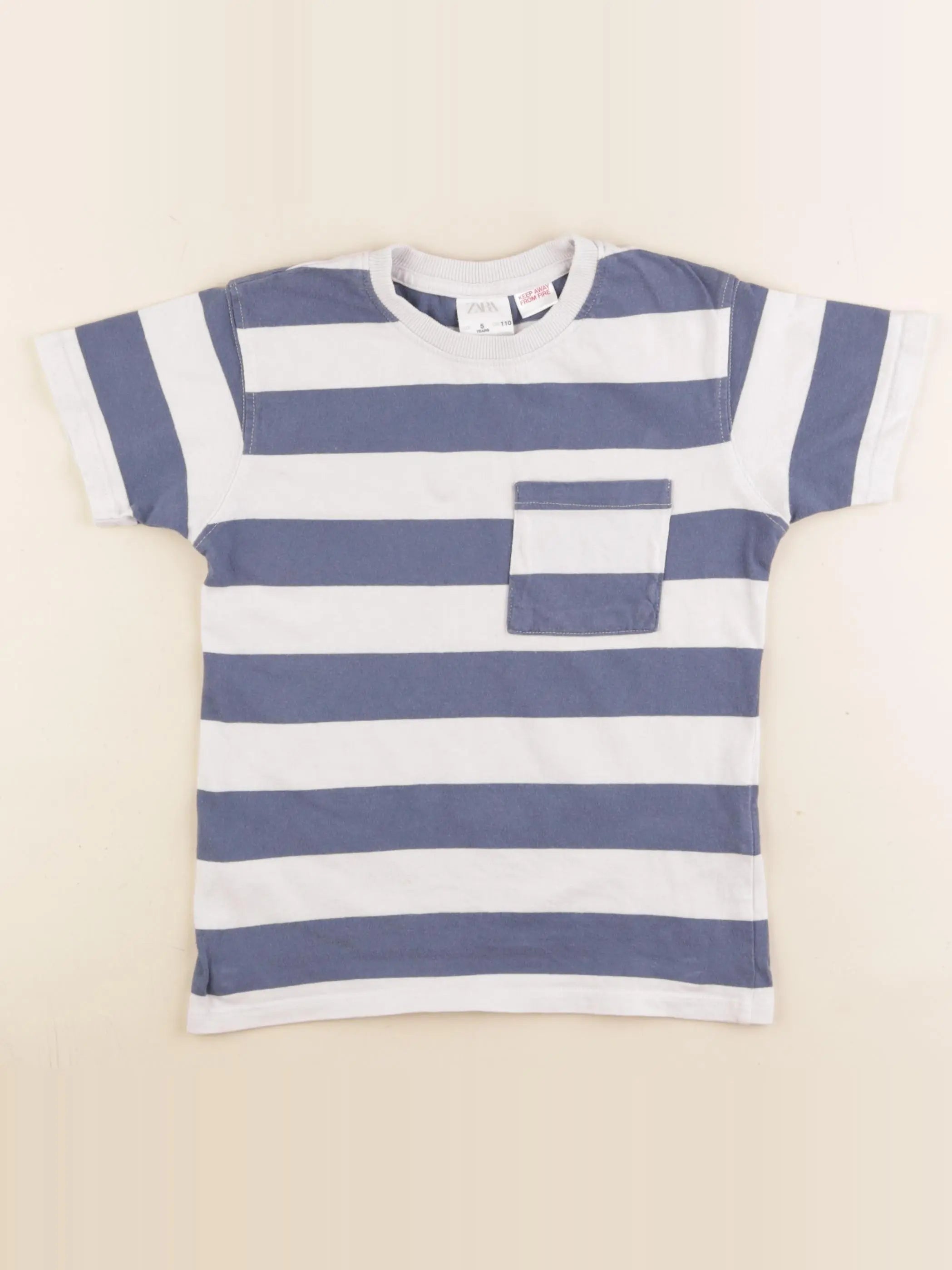 Zara - tee-shirt bleu - 5 ans