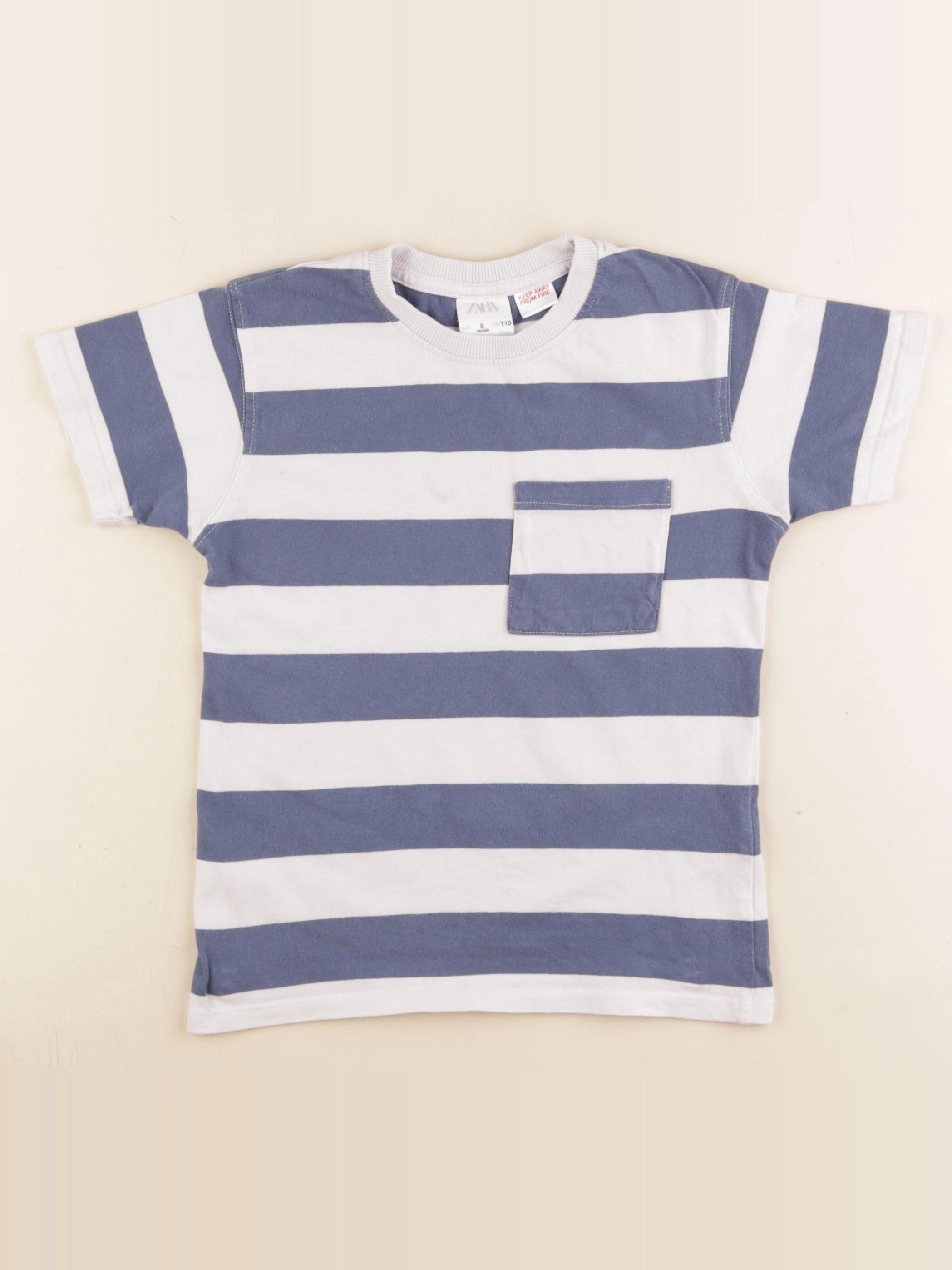 Zara - tee-shirt bleu - 5 ans