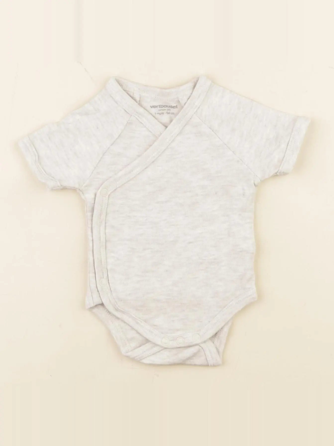 Vertbaudet - body beige - 1 mois