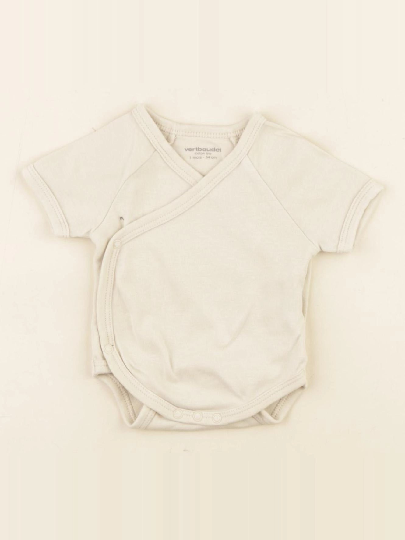 Vertbaudet - body beige - 1 mois