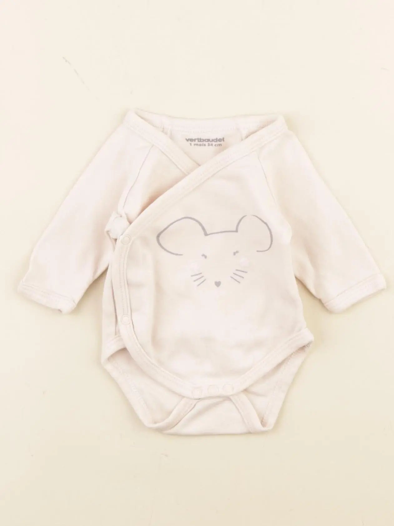 Vertbaudet - body rose - 1 mois