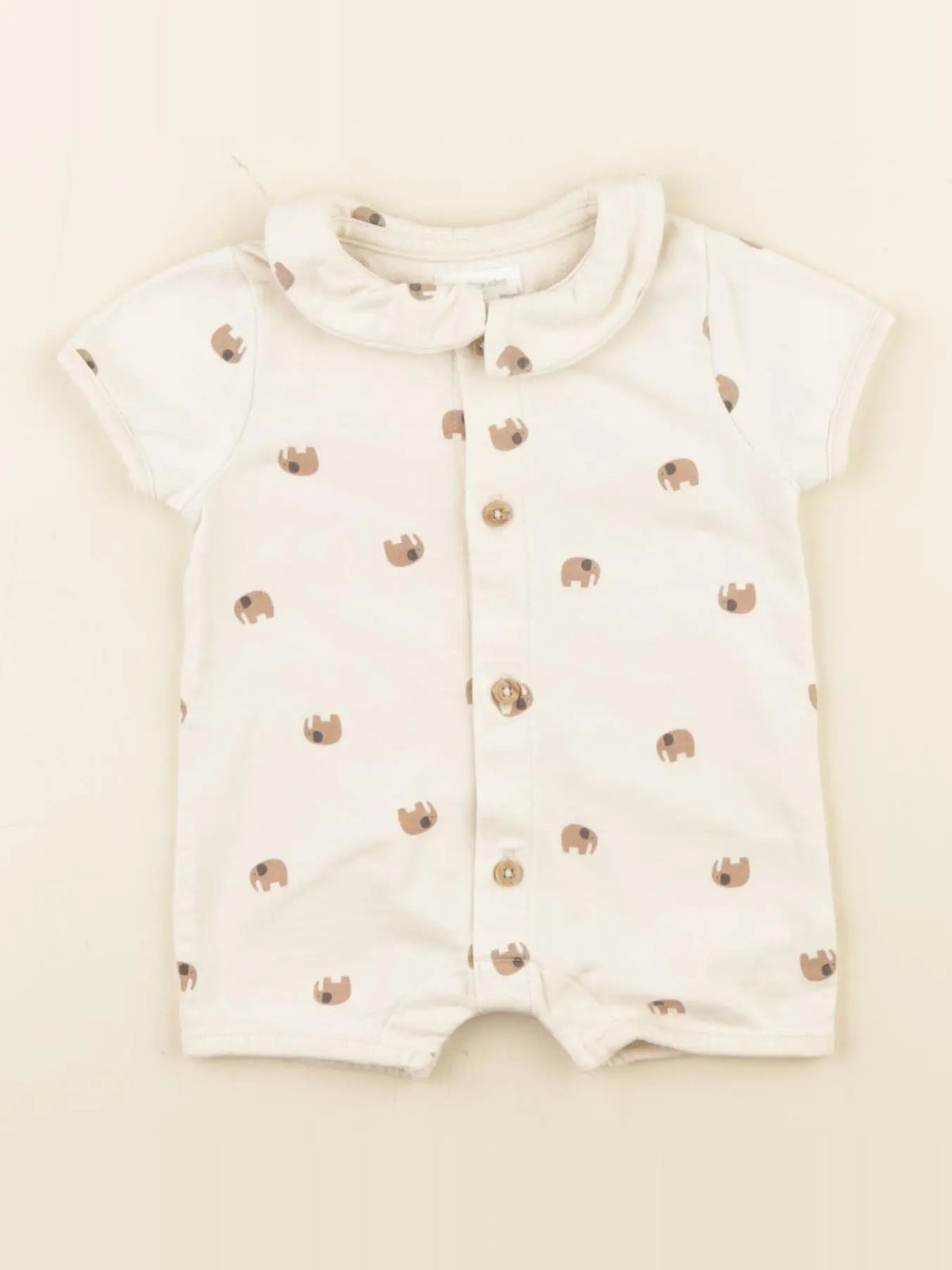 Vertbaudet - combinaison beige - 1 mois