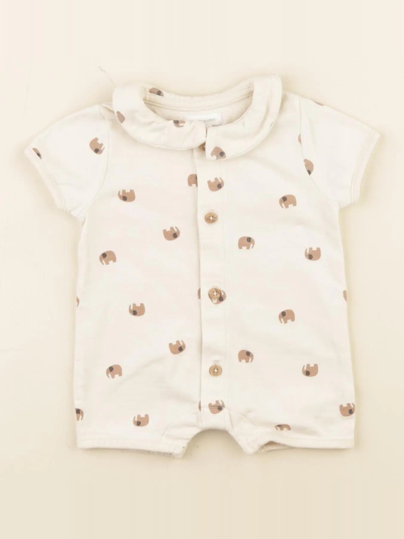 Vertbaudet - combinaison beige - 1 mois